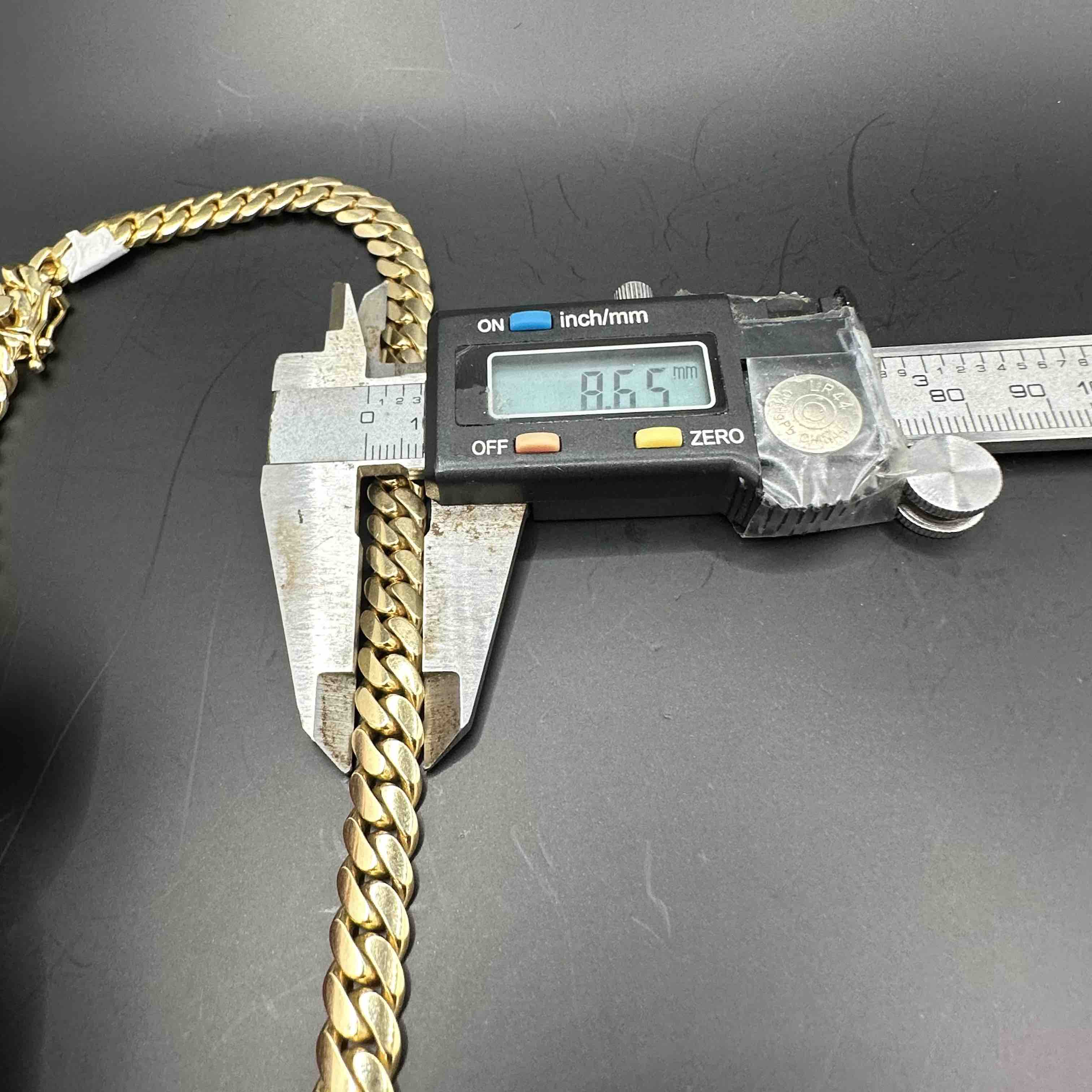 NEW 10k SOLID MIAMI CUBAN LINK 8.5 MILLIMETERS 97-81 Grams(ADJUSTABLE LENGTH)