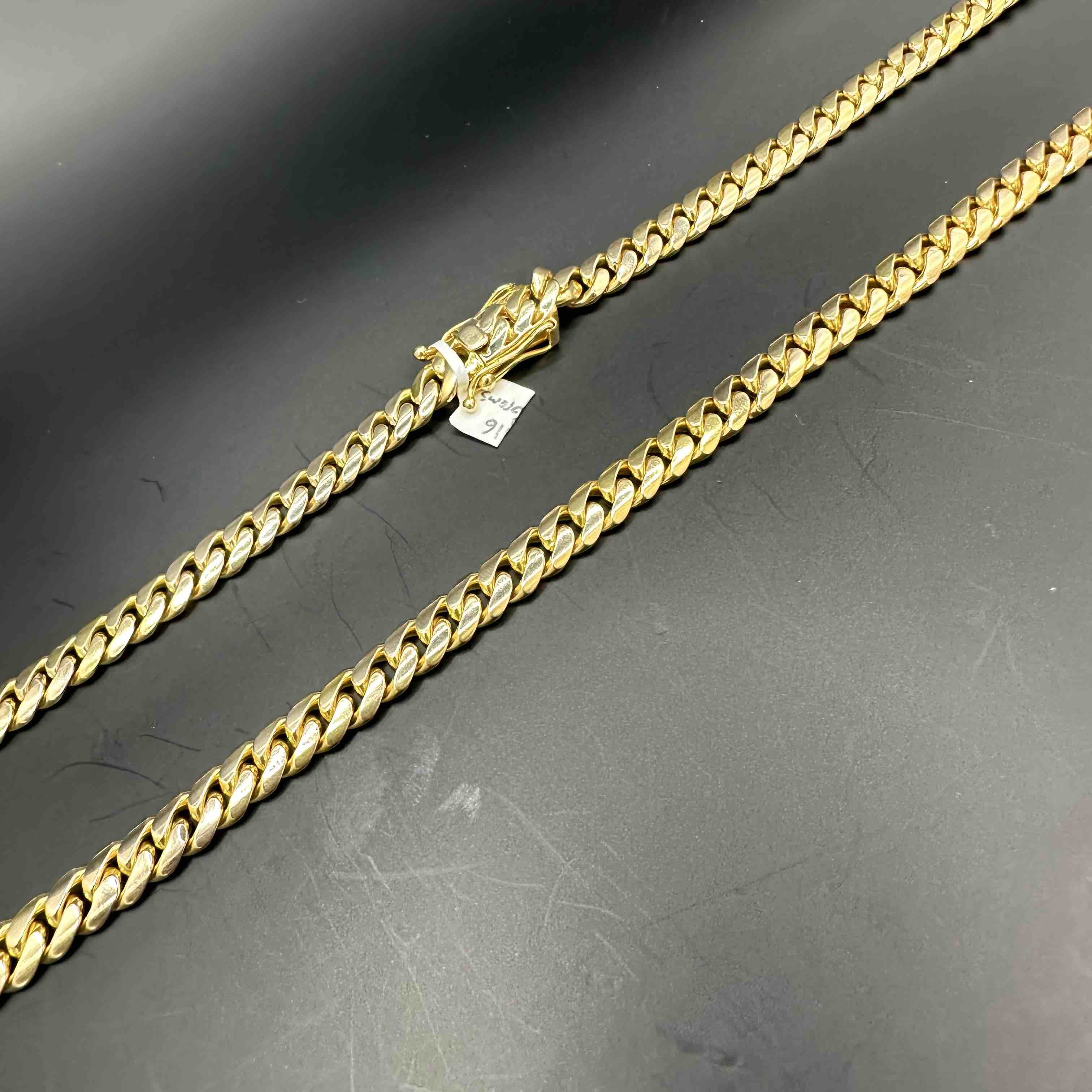 NEW 10k 100 GRAM MIAMI CUBAN LINK 8MM 103-85 GRAMS(ADJUSTABLE LENGTH)