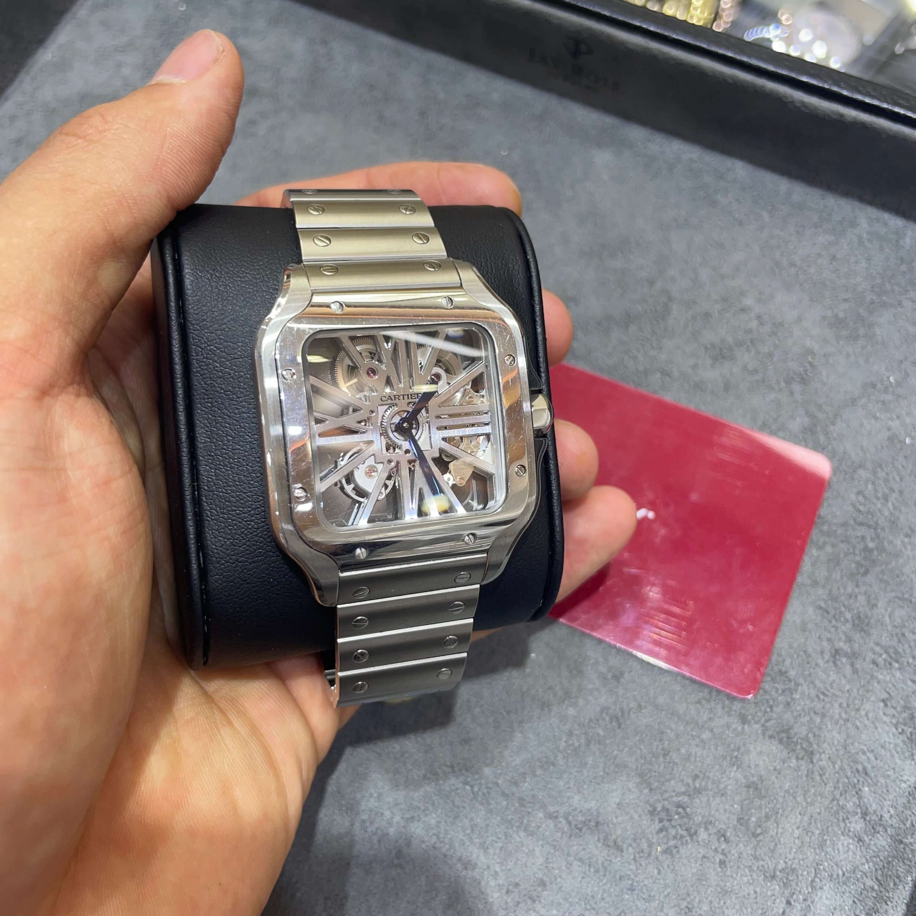 40mm Brand New Cartier Skeleton Stainless Steel