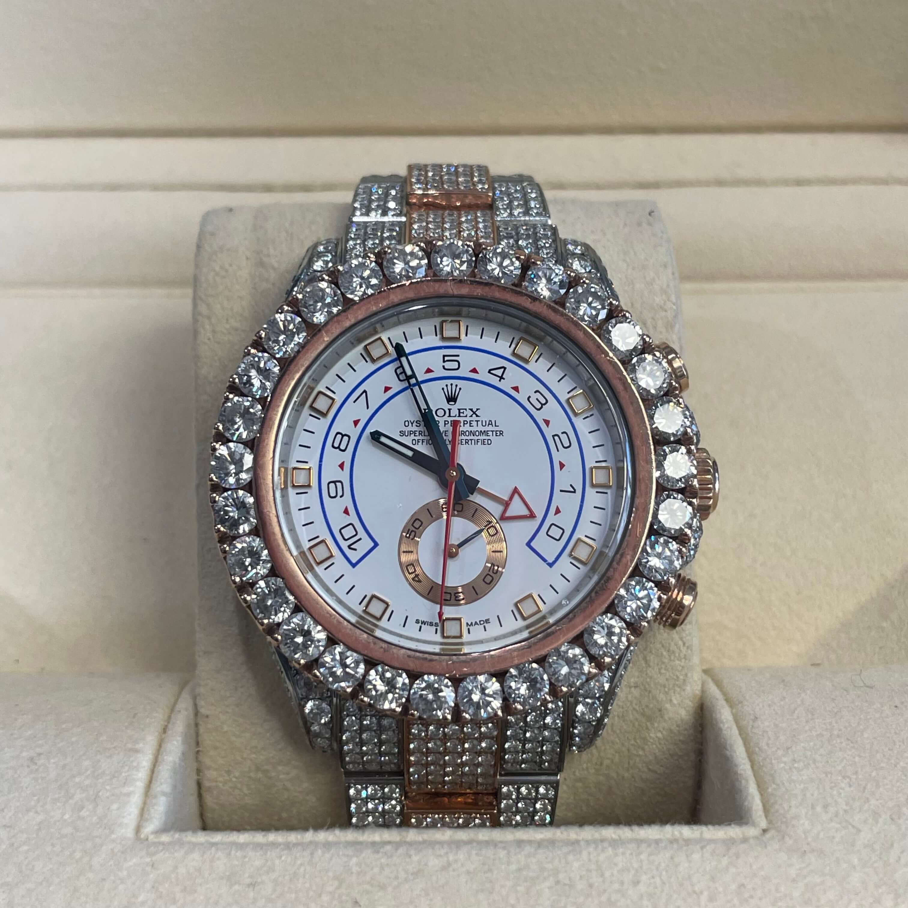 42mm Rolex Yacht Master VS1 Bust Down | All Natural Diamonds