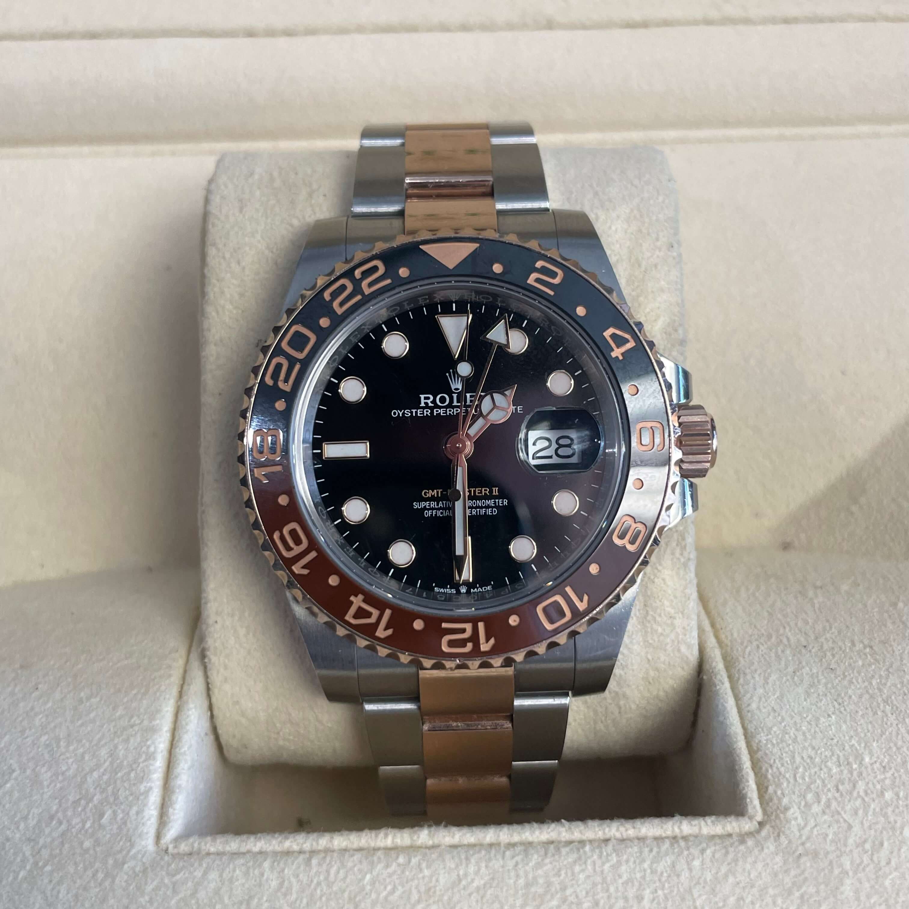 40mm Rolex 126711CHNR GMT-Master II Root Beer