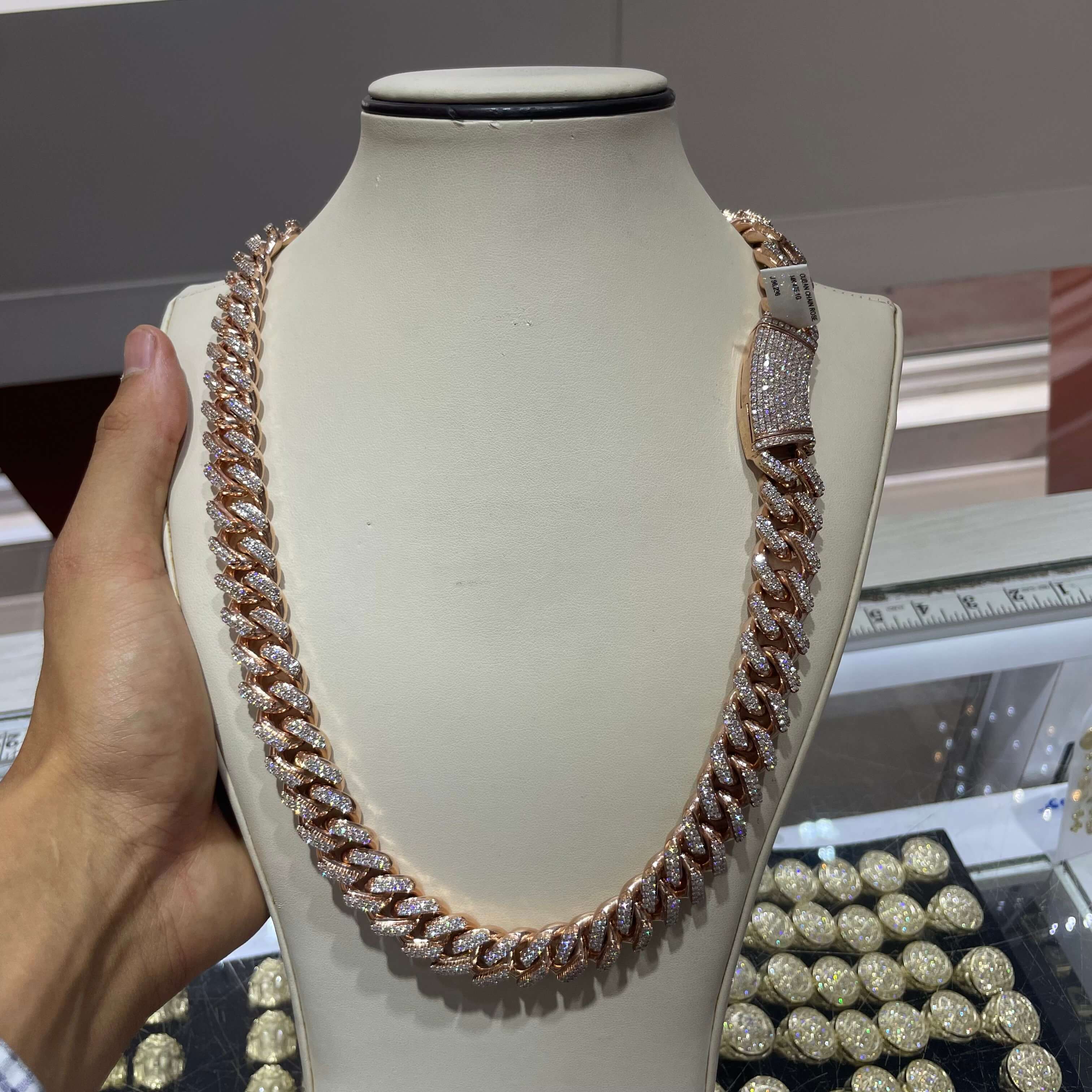 14k Rose Gold Bust Down Cuban Chain 490 Grams | 35+ Carats