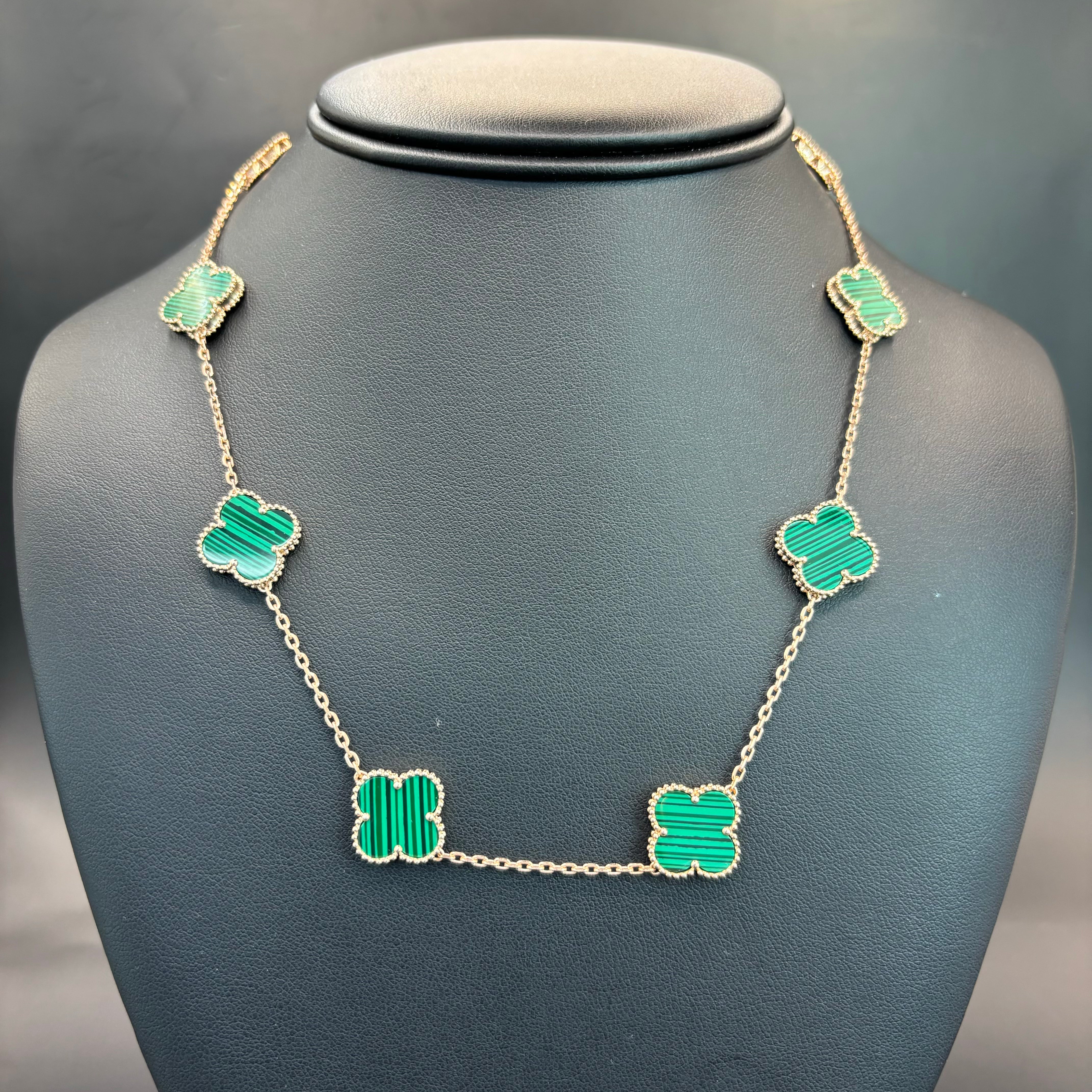 14K Gold Clover Necklace