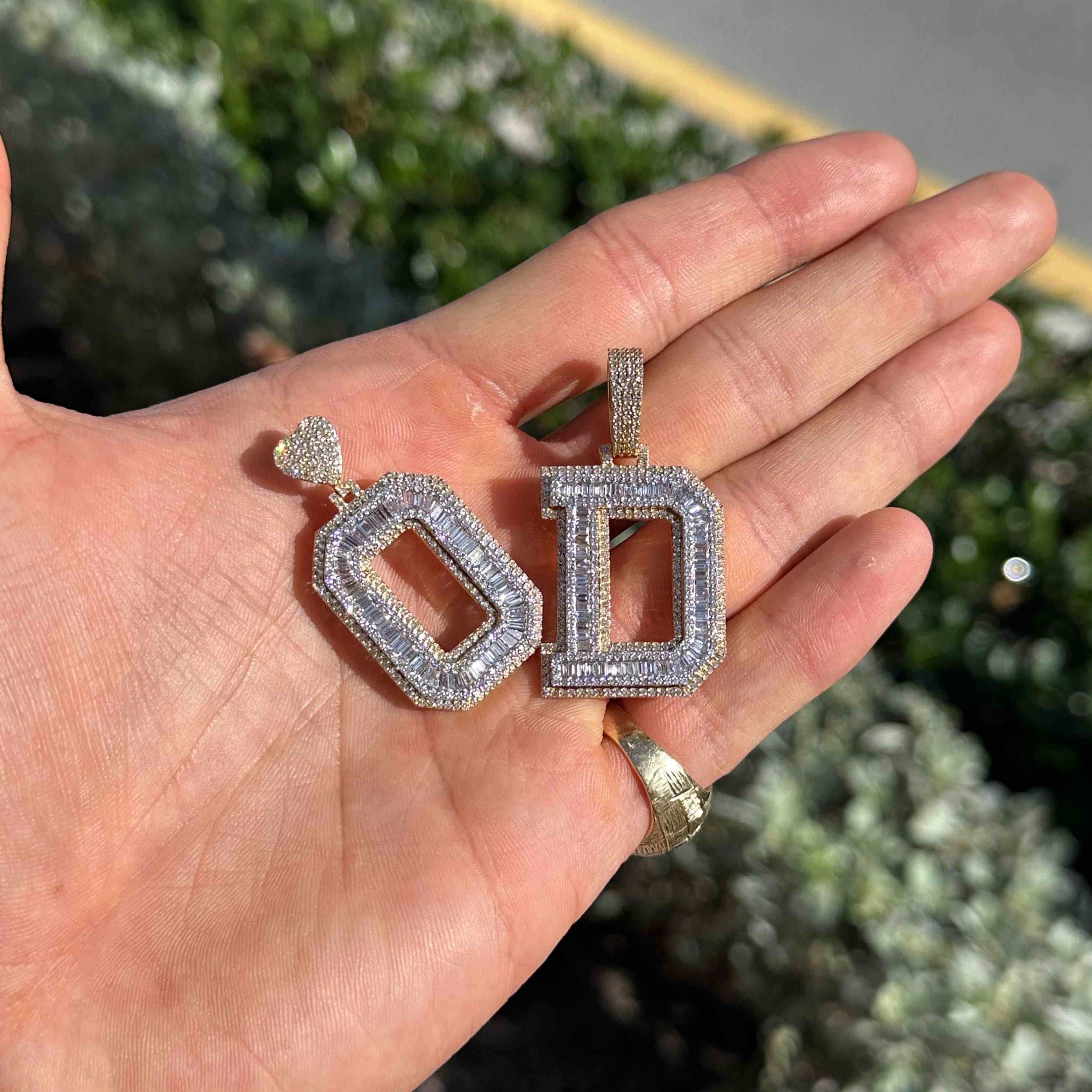 bust down lab pendant
