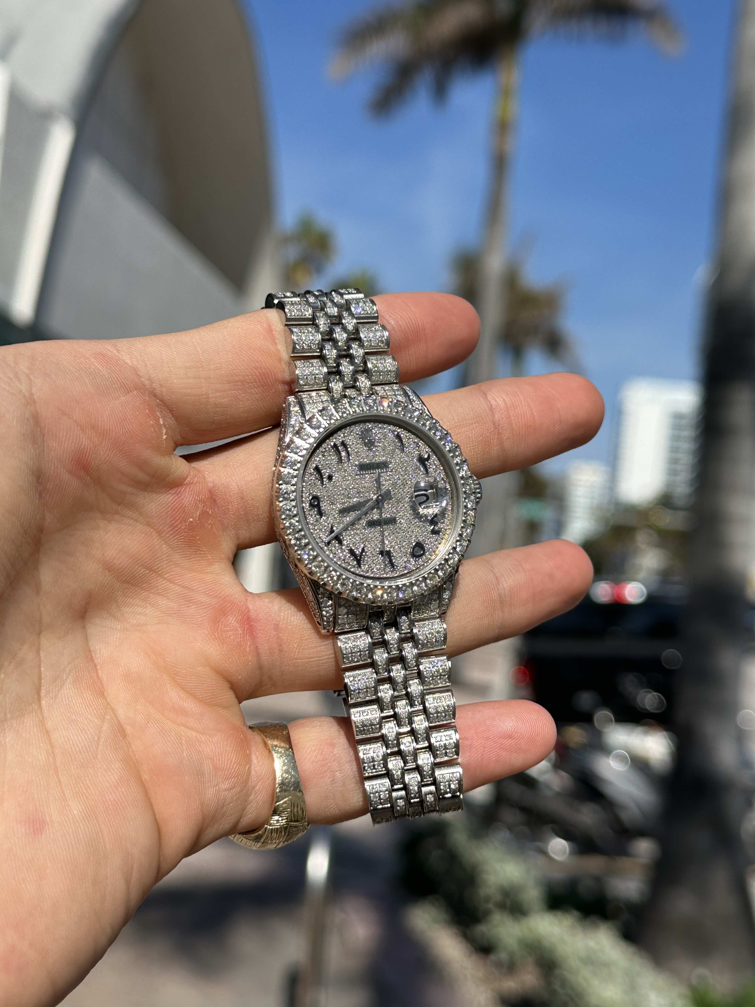 Bust Down Rolex 36mm Stainless Steel | 15 cts Natural VS1π