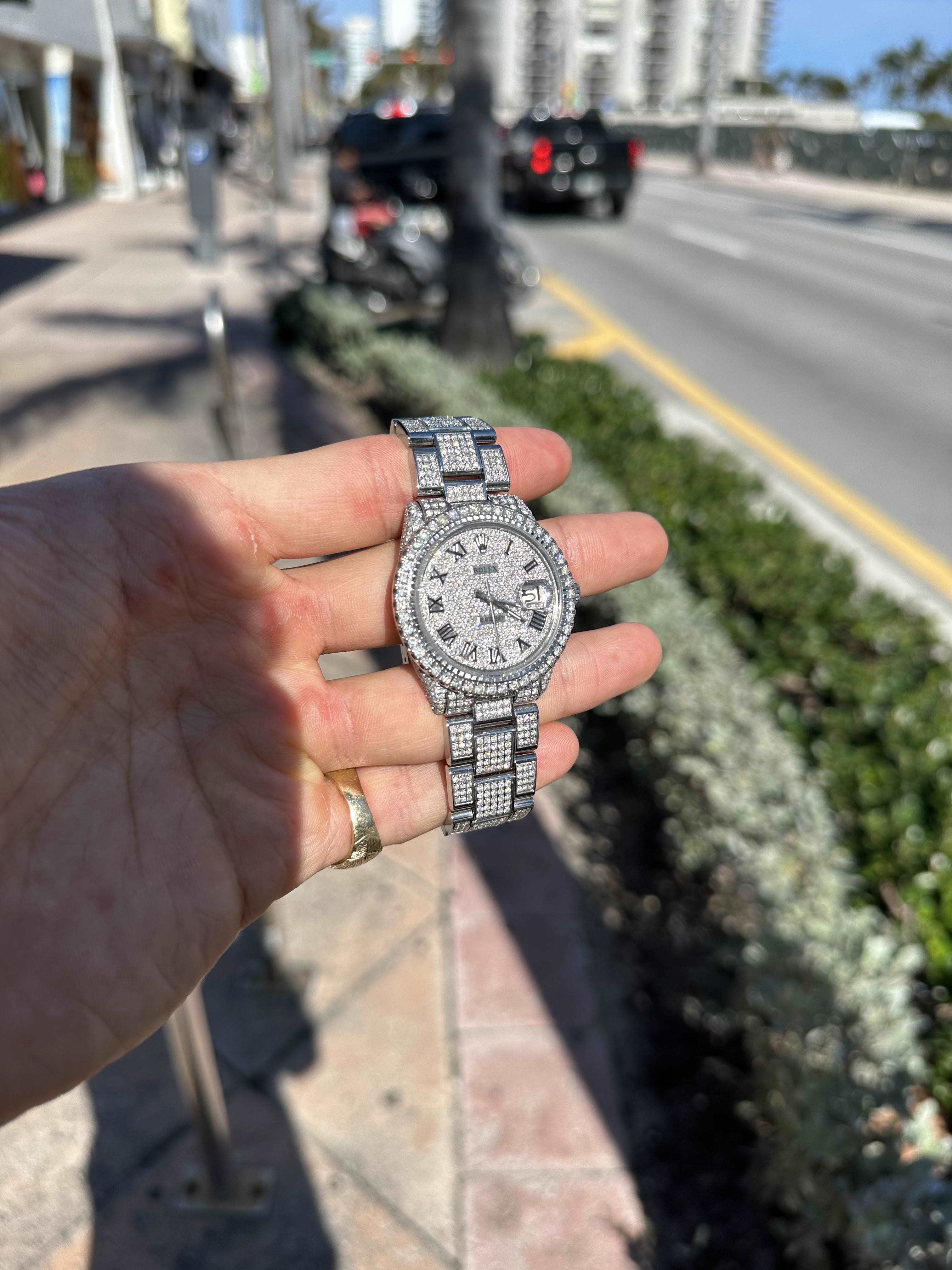 ICED OUT 36MM BUST DOWN DATEJUST | VS1 NATURAL DIAMONDS