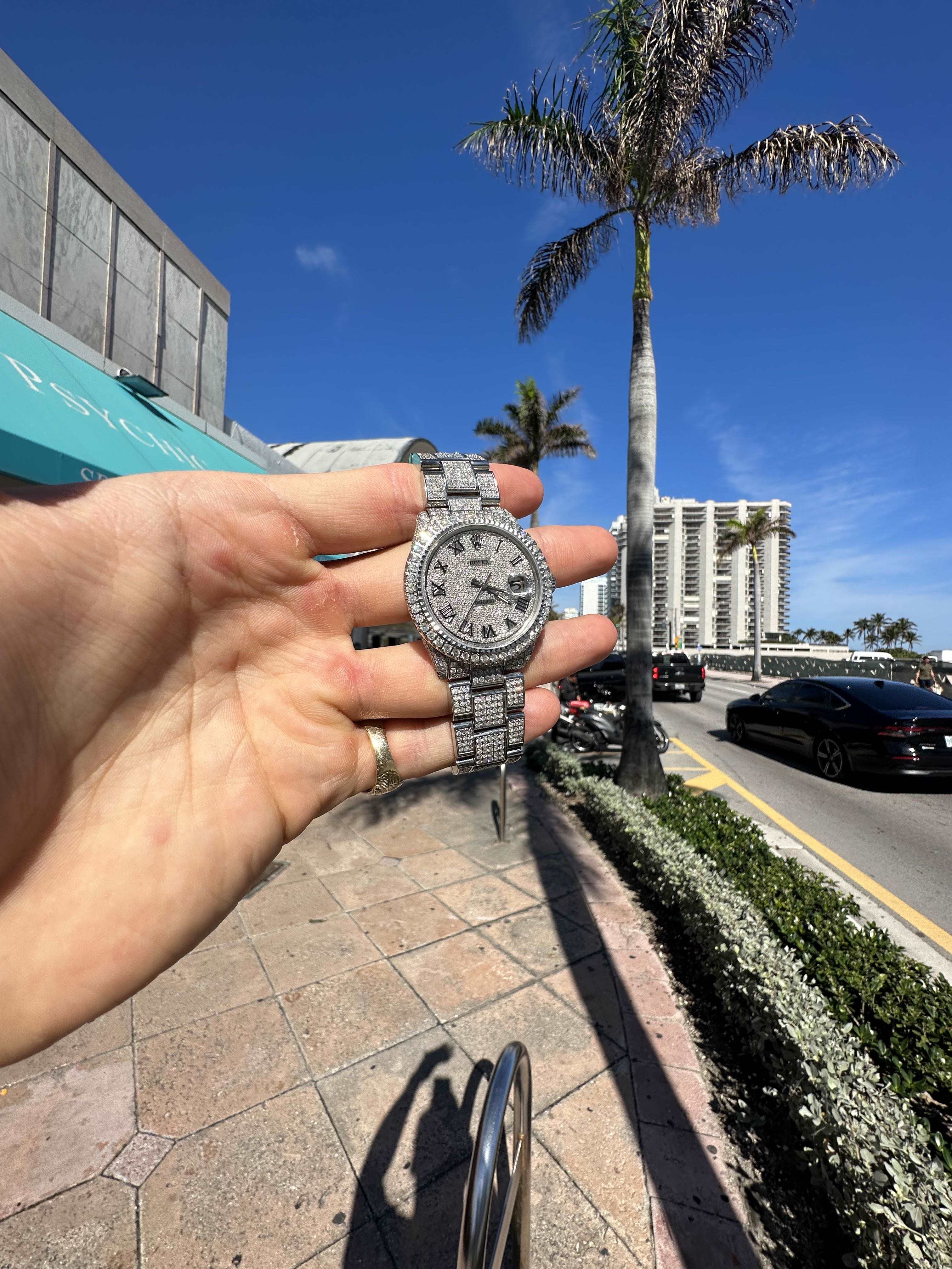 ICED OUT 36MM BUST DOWN DATEJUST | VS1 NATURAL DIAMONDS