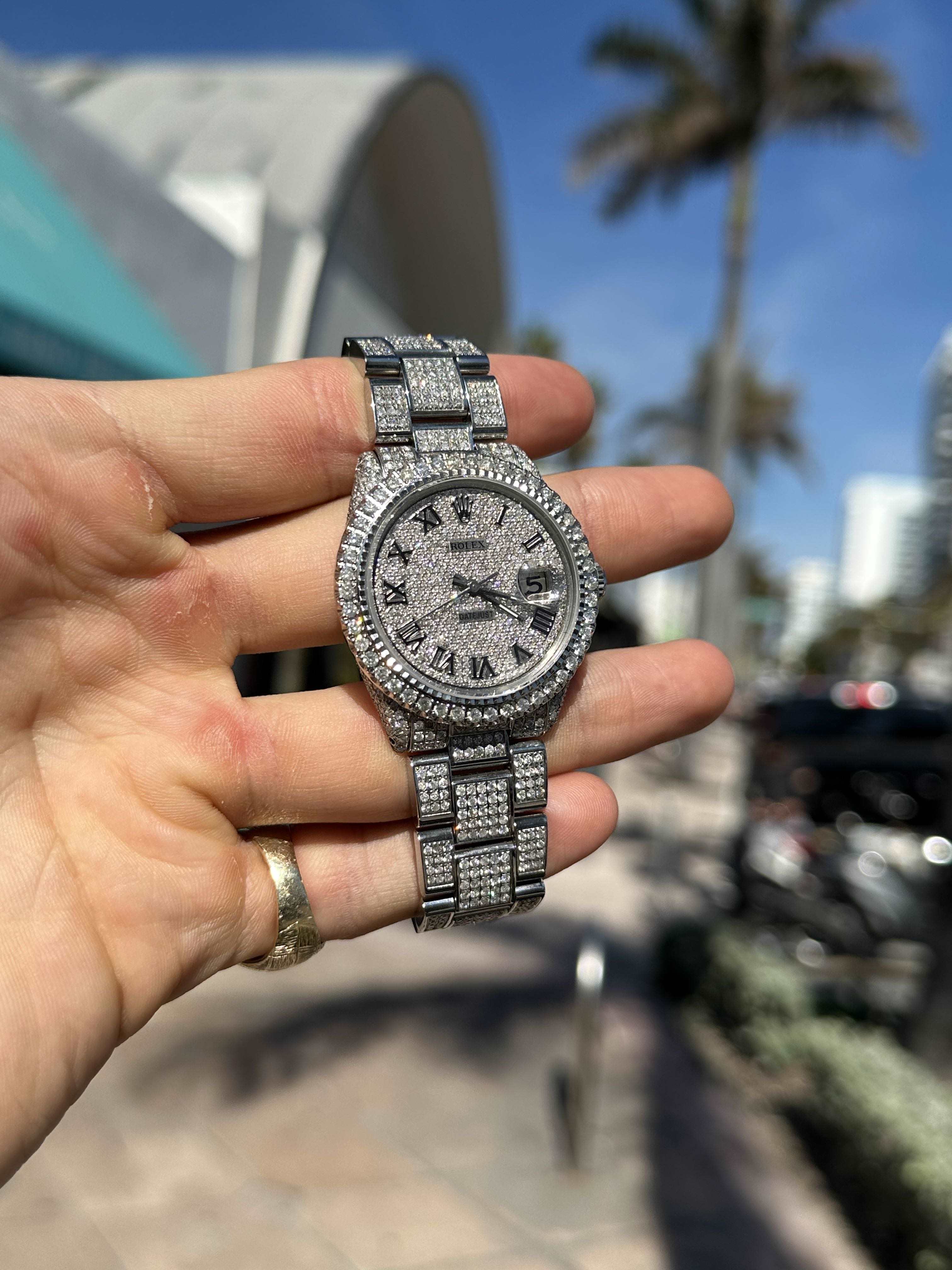 ICED OUT 36MM BUST DOWN DATEJUST | VS1 NATURAL DIAMONDS