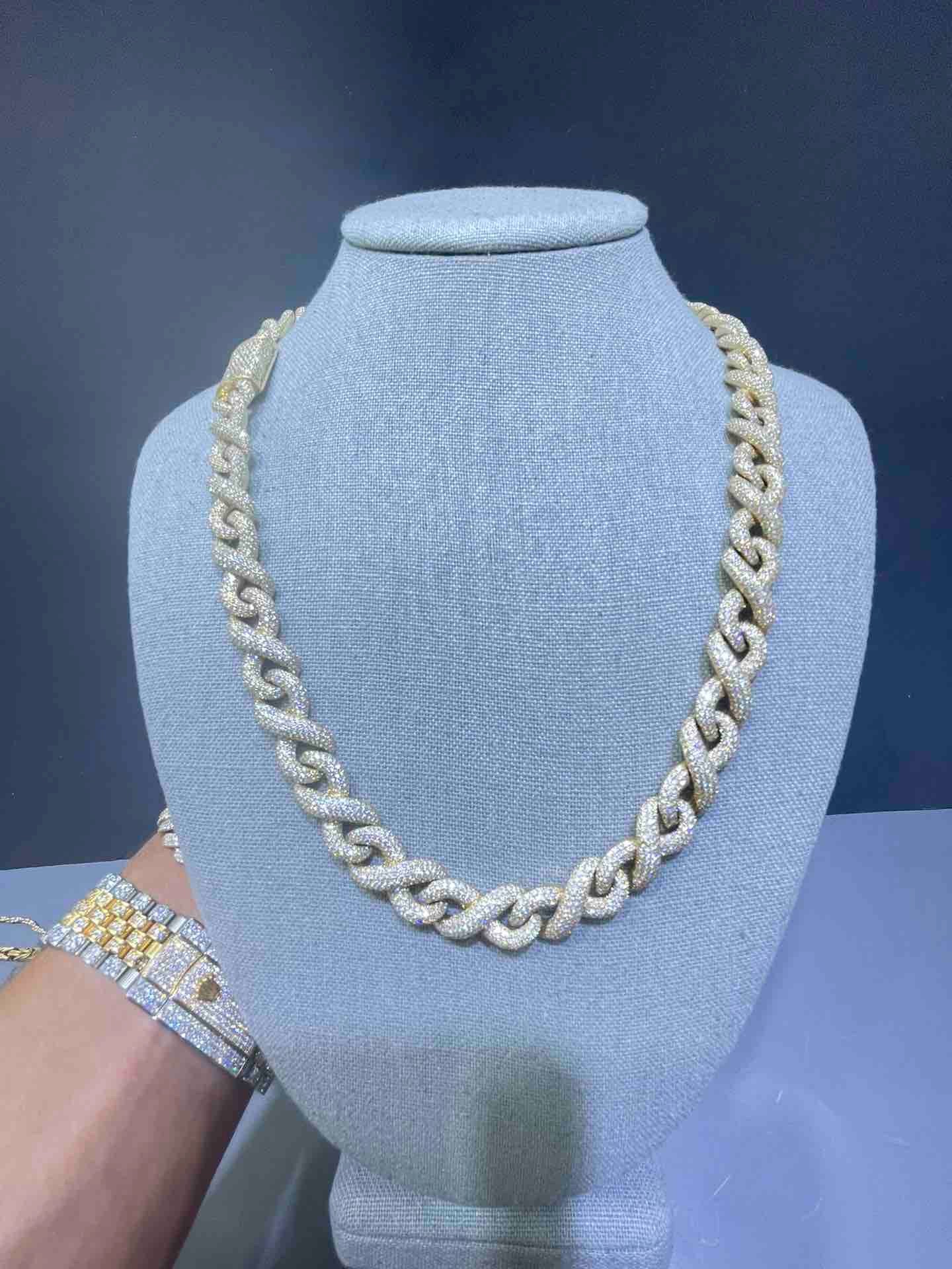iced out infinity link Gold