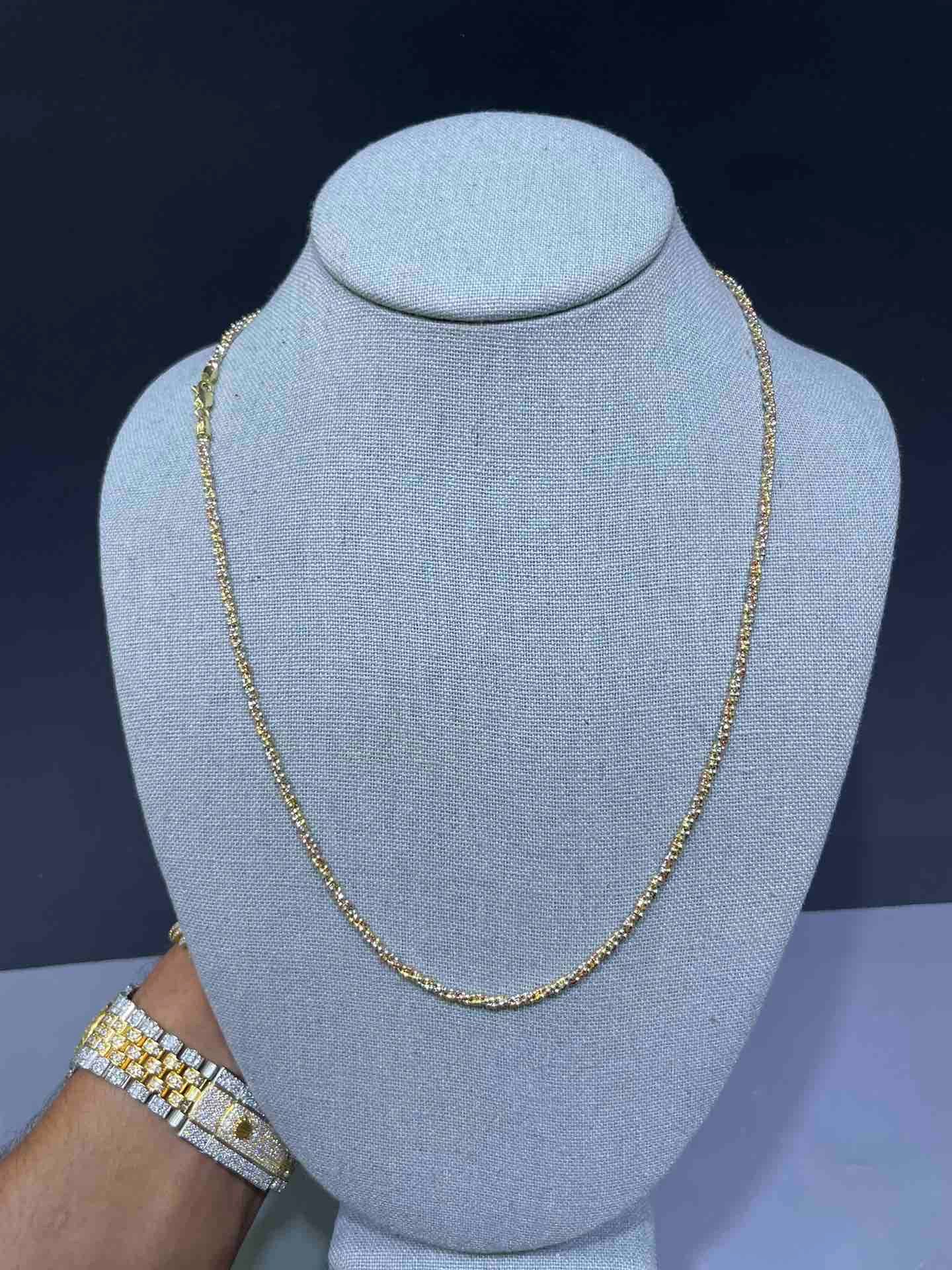 14k Gold Popcorn Chain