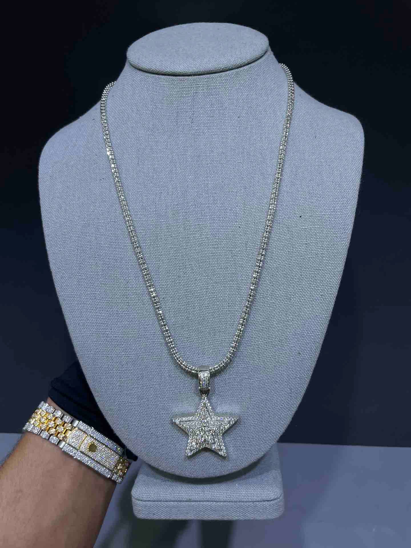 Diamond Cut White Gold Chain