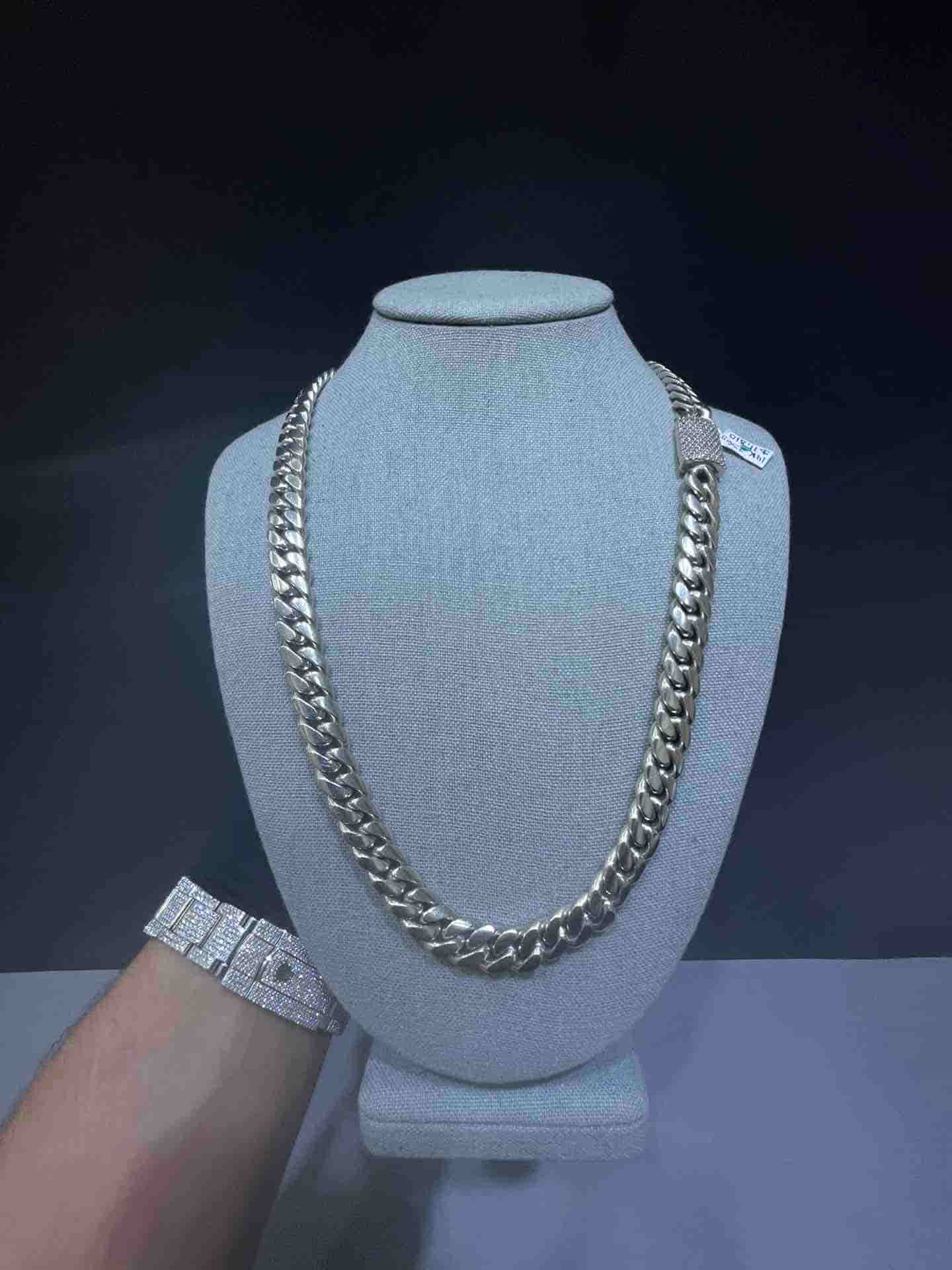 White Gold Cuban Link Chain