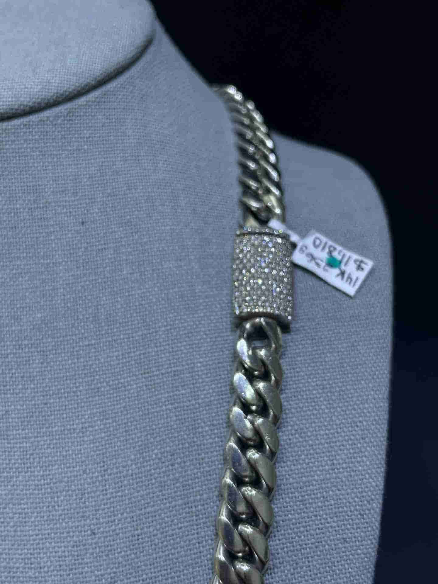 White Gold Cuban Link Chain