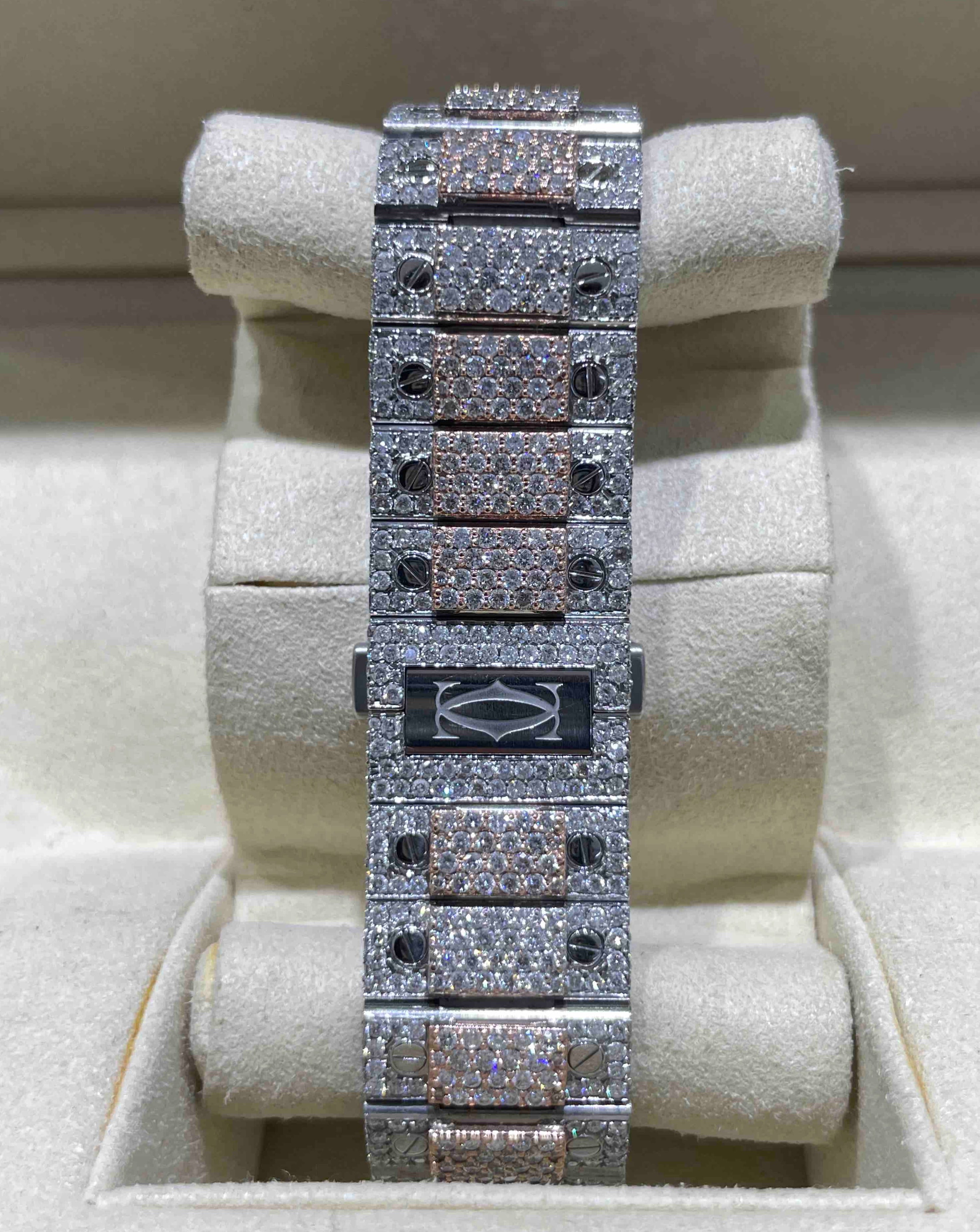 Iced Out Skeleton Cartier Watch