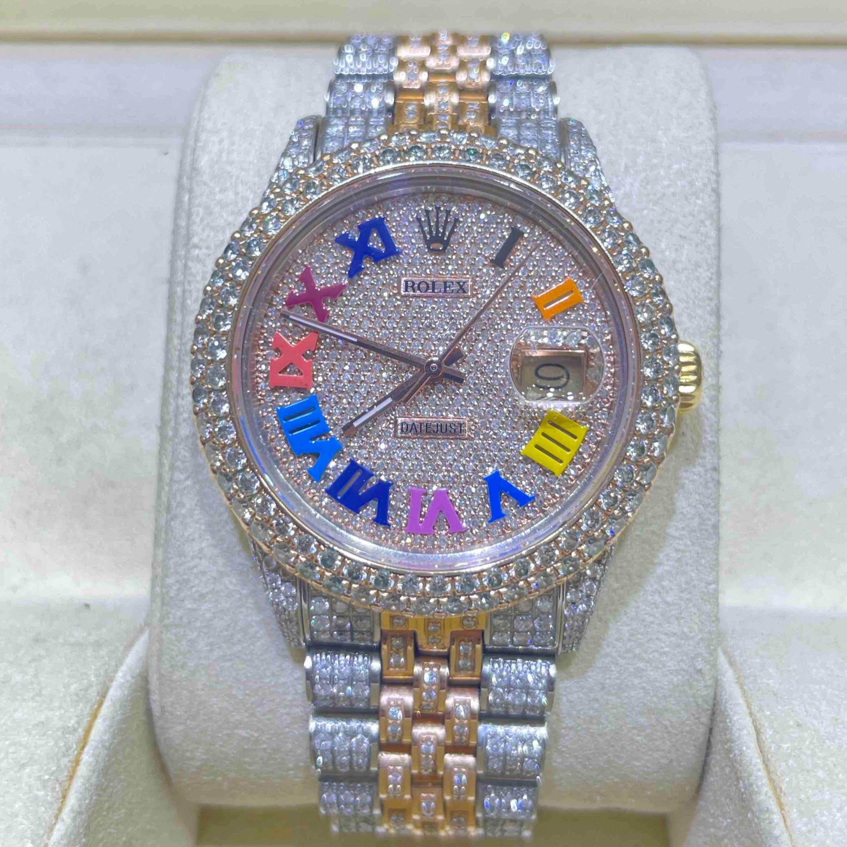 bust down rolex rainbow