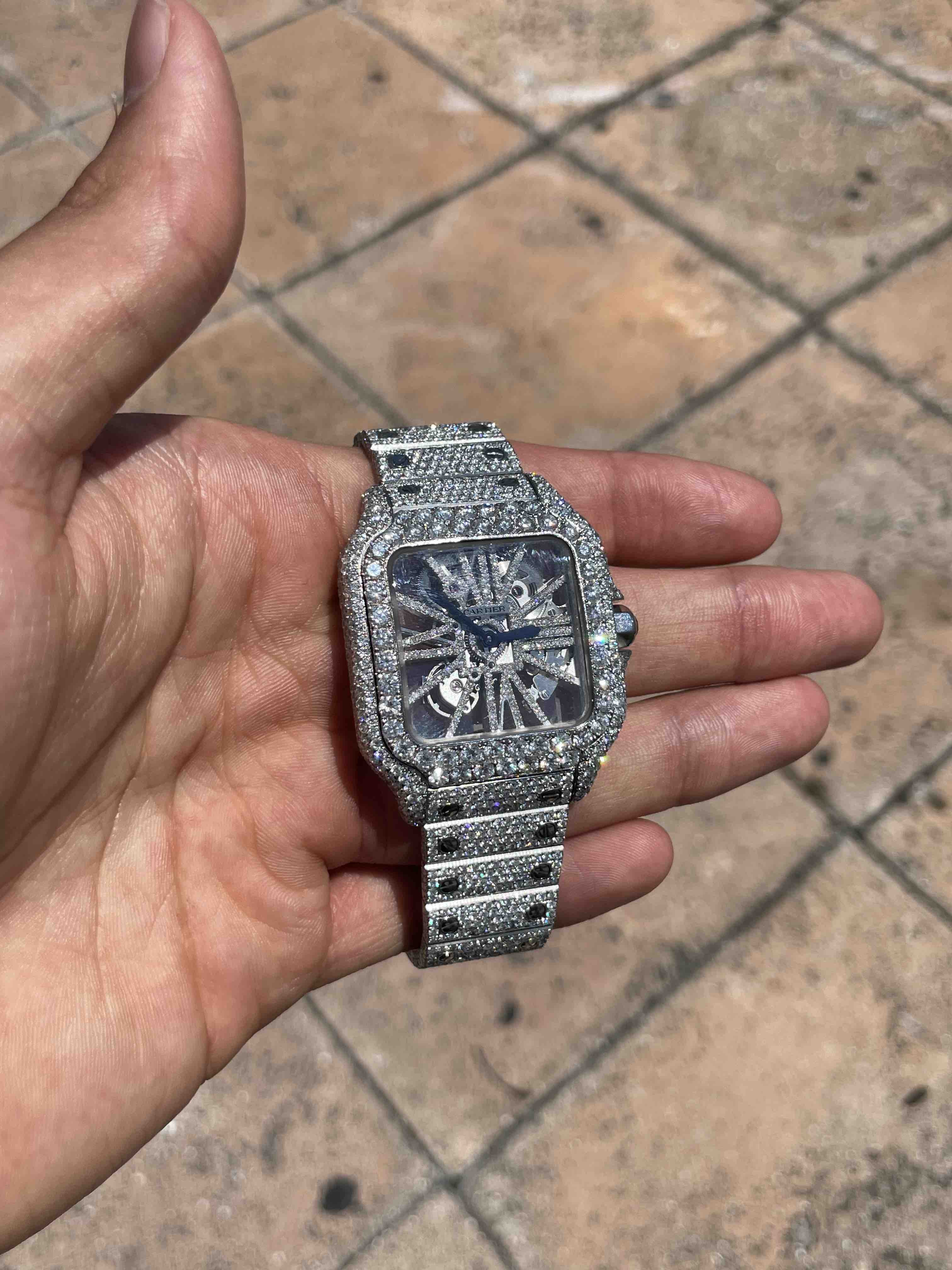 Bust Down Cartier Skeleton Vvs-1