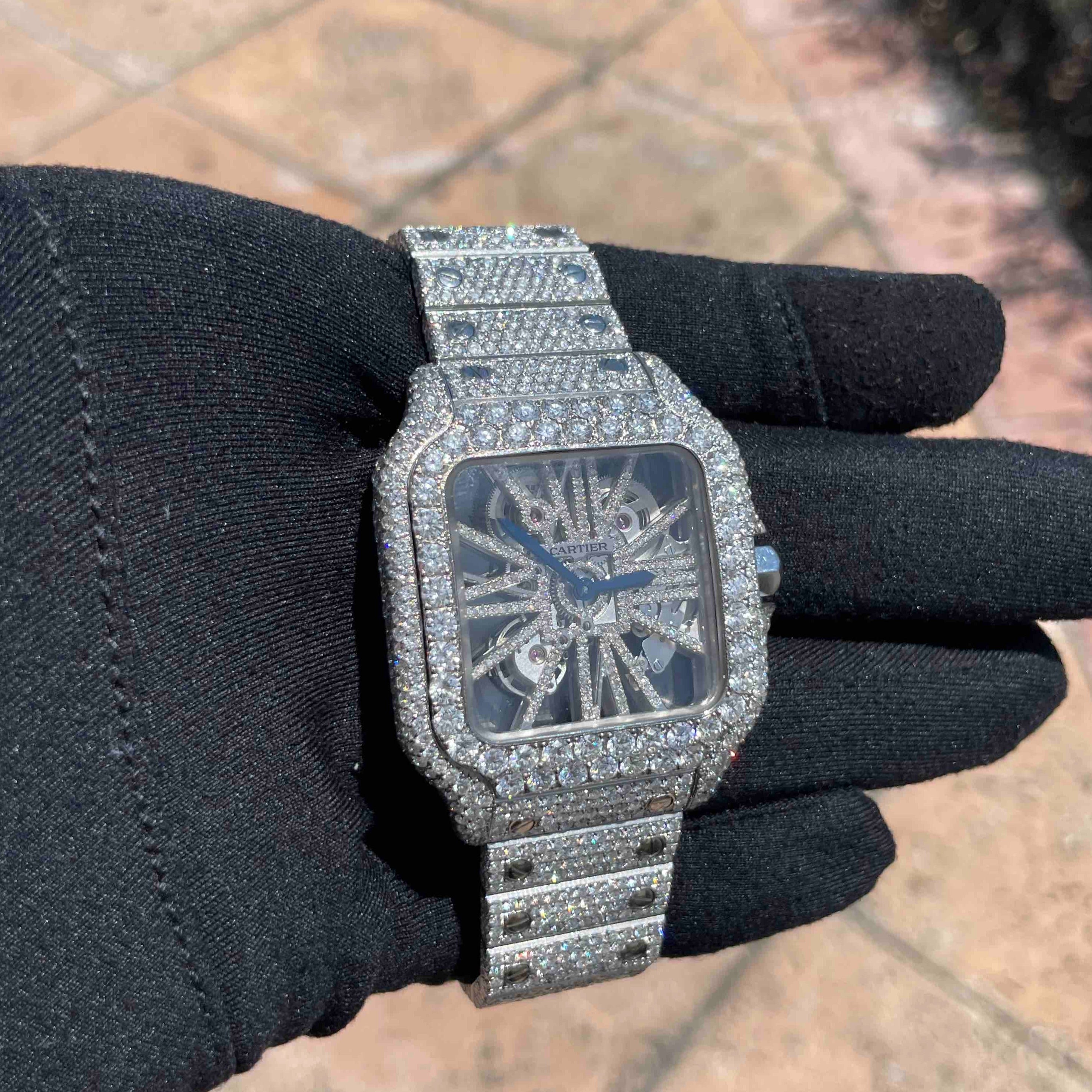 Bust Down Cartier Skeleton