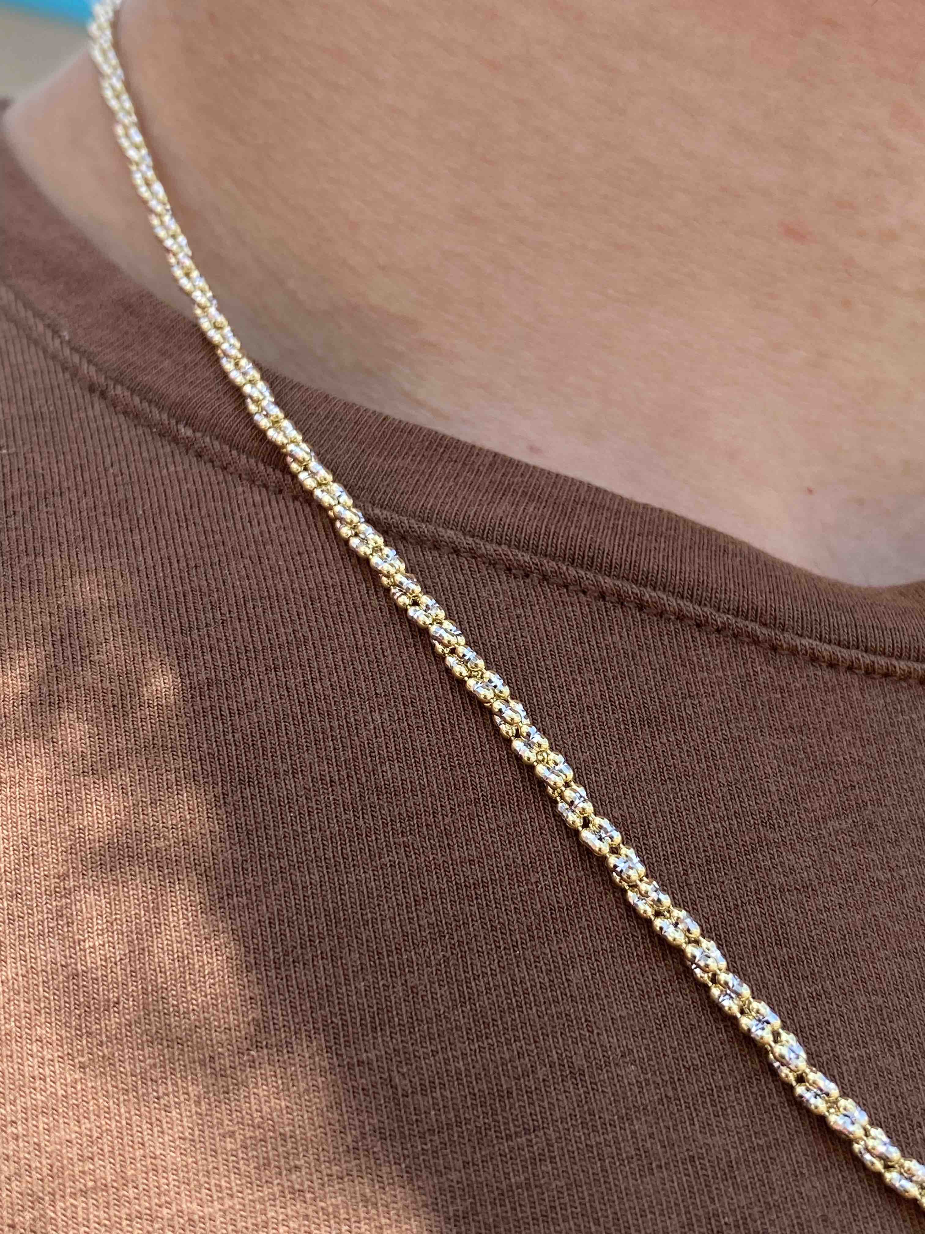 14k Yellow Gold Popcorn Chain
