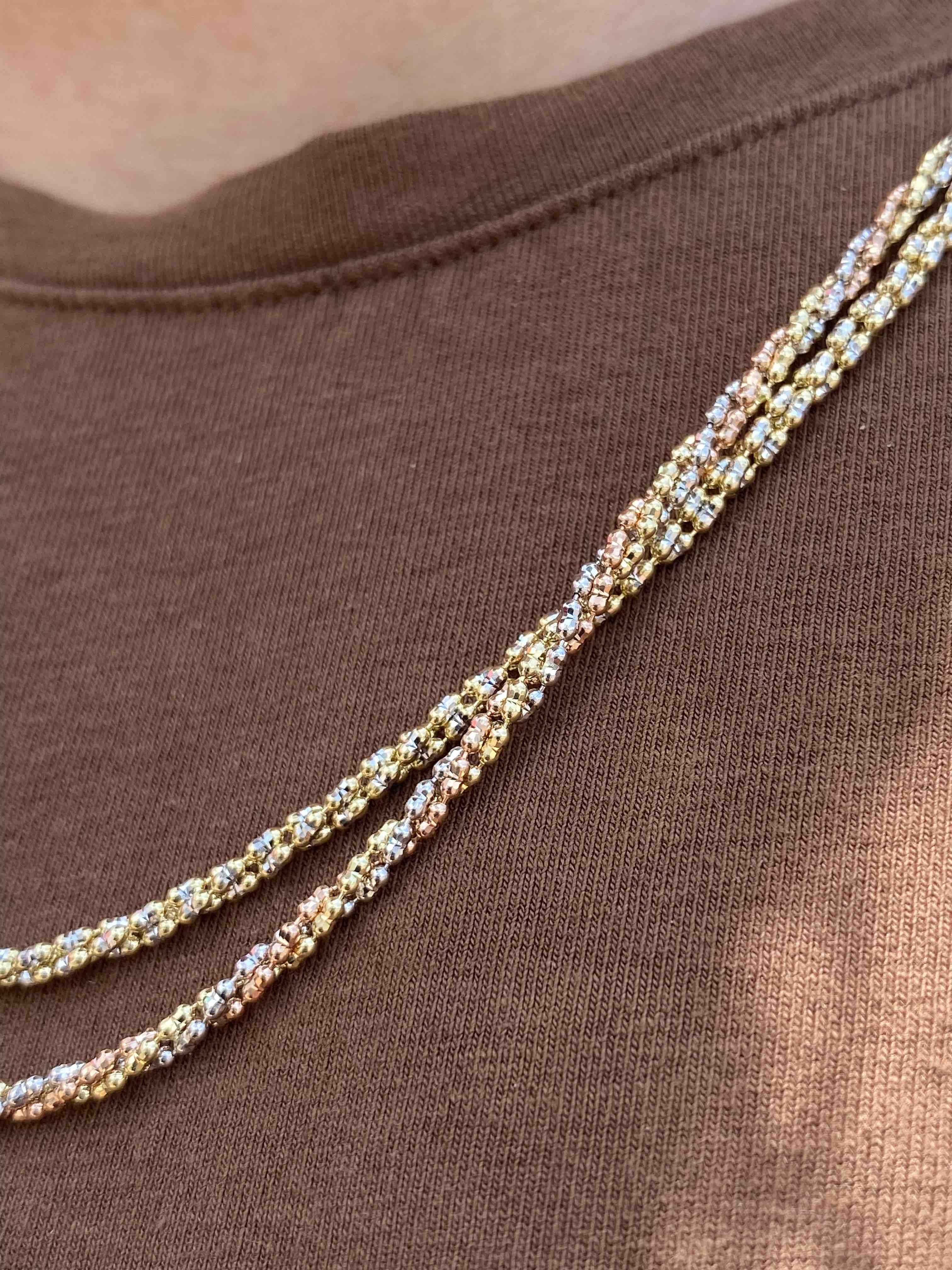 14k Gold Popcorn Chain