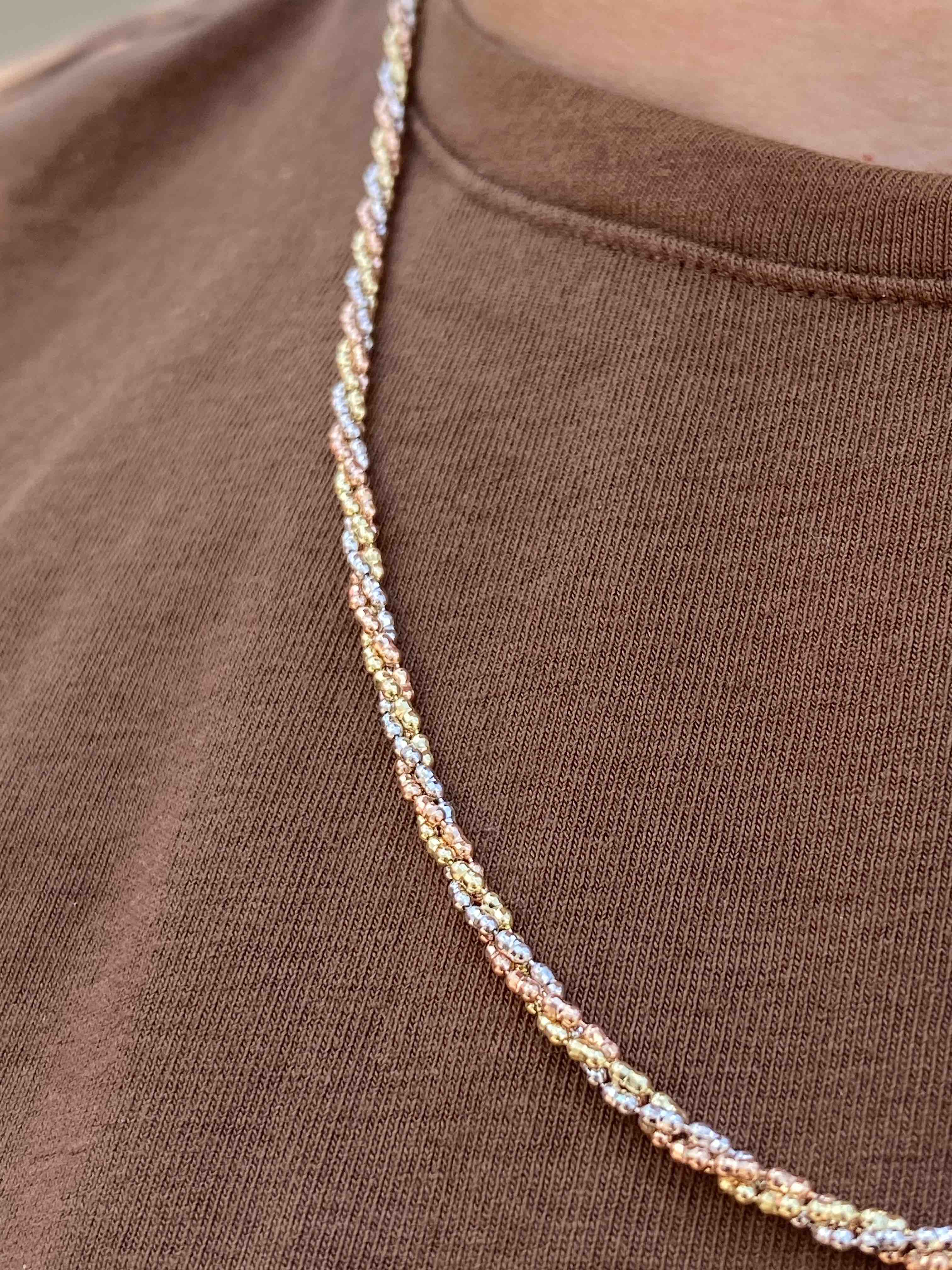 14k Gold Popcorn Chain