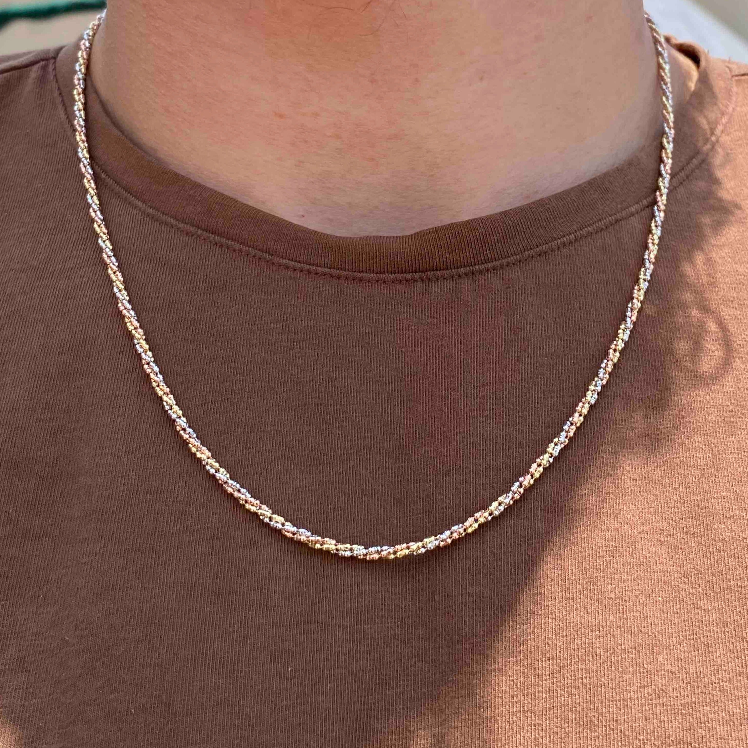 Tri Gold Popcorn Chain