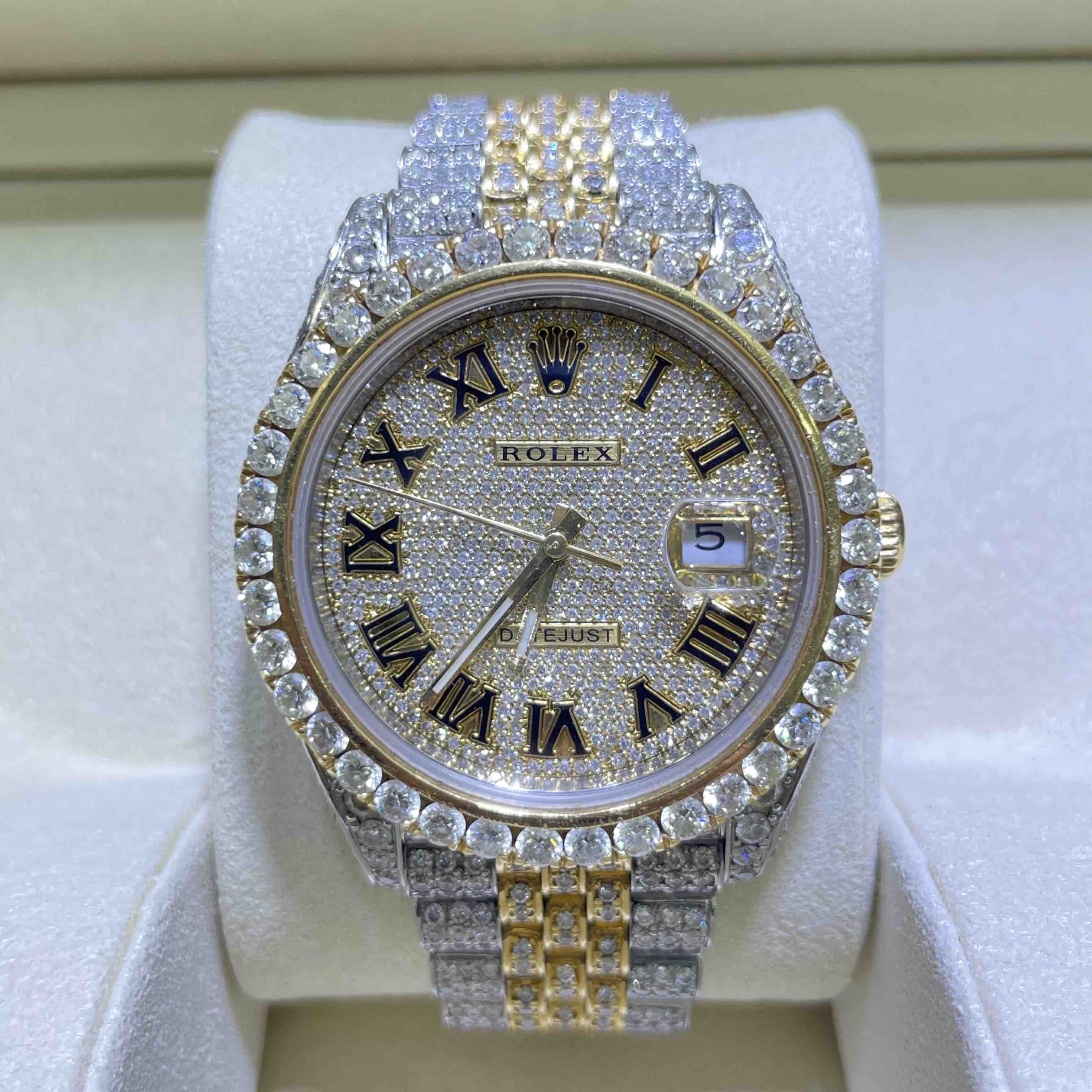 41MM ROLEX FULL VS1 BUST DOWN TWO TONE