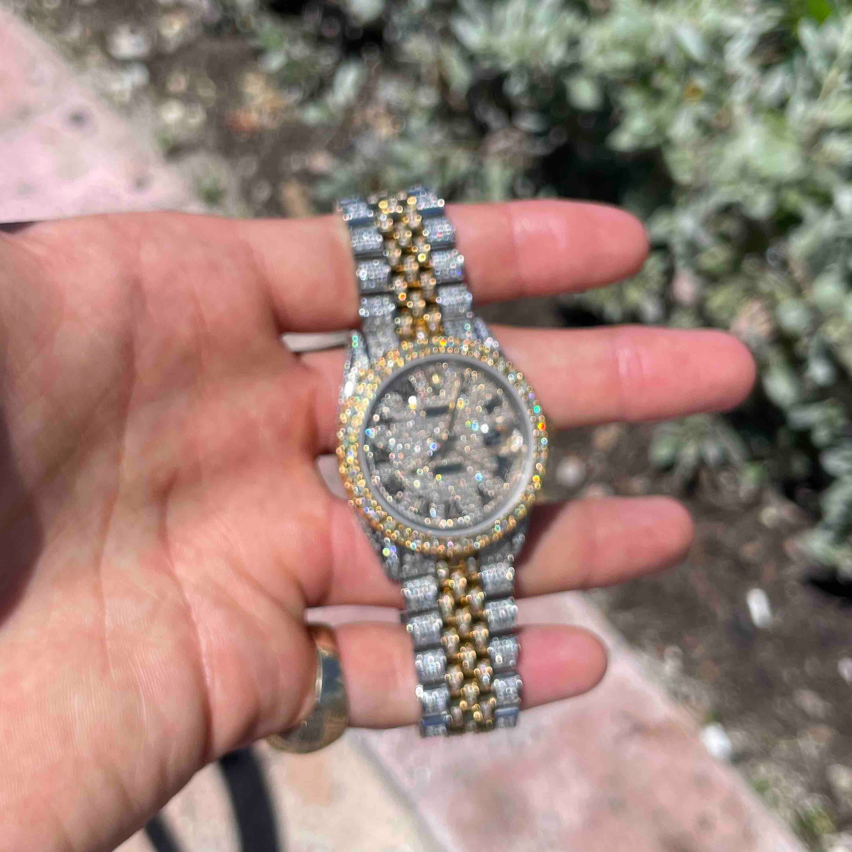 bust down rolex roman