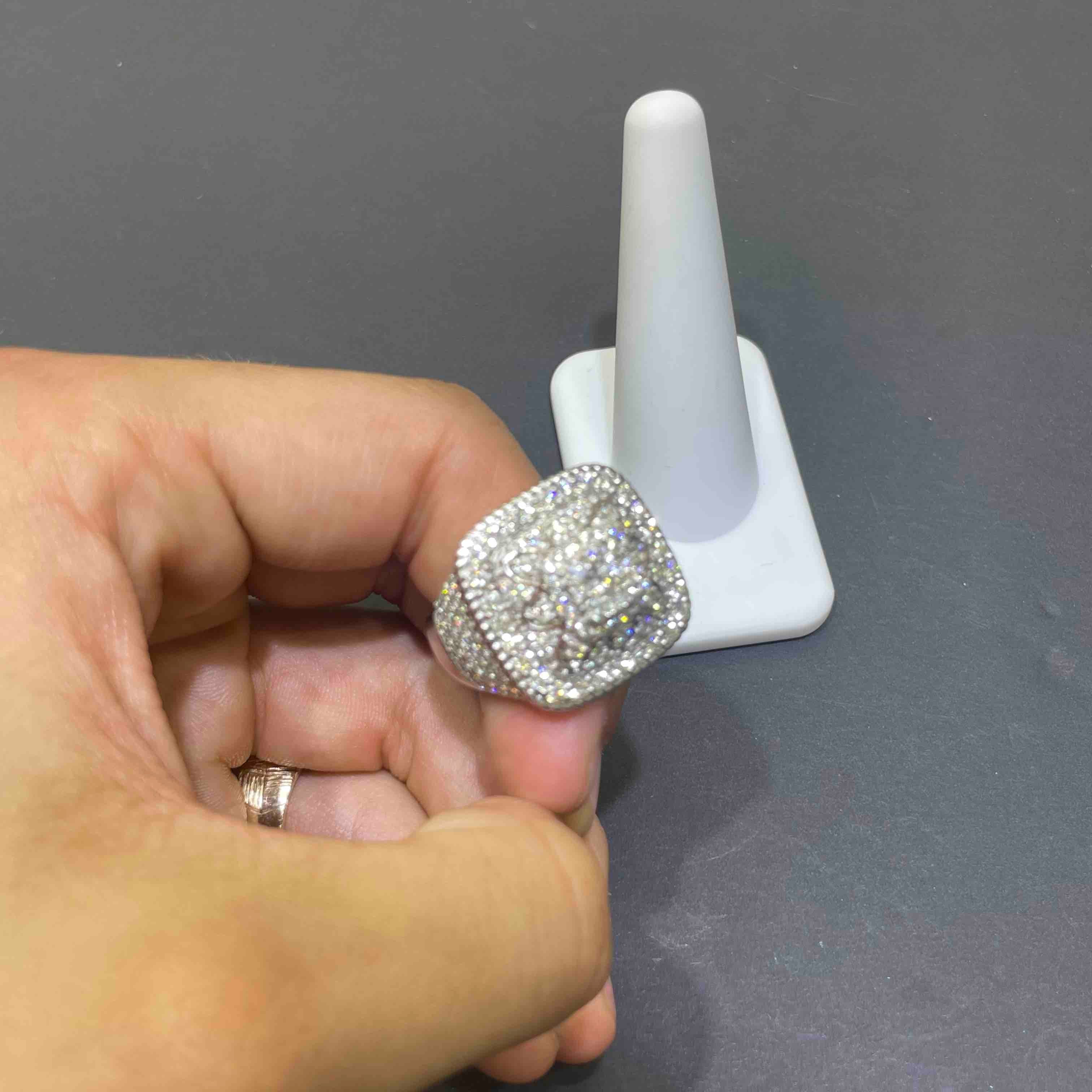White Gold Iced Out Ring