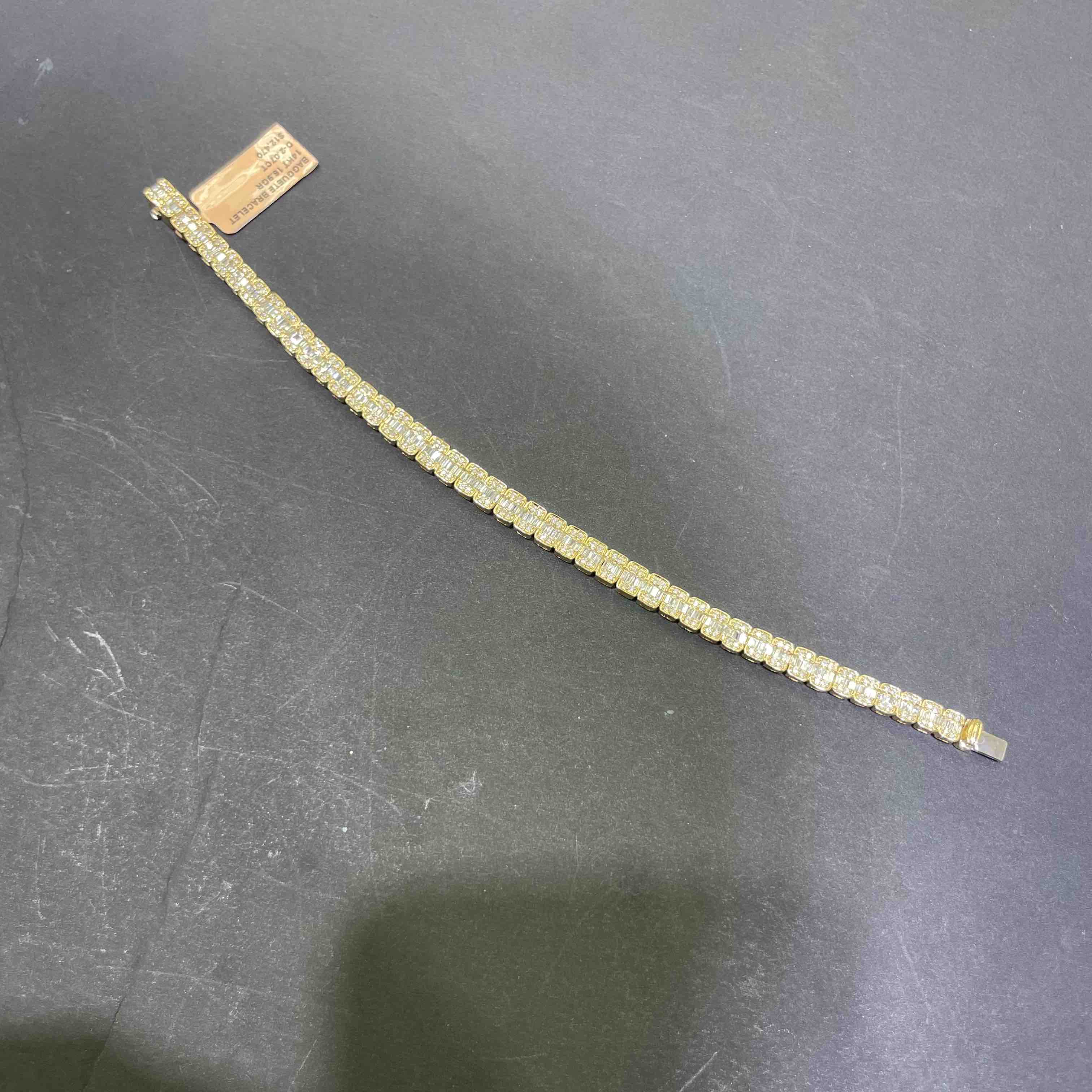 diamond baguette bracelet