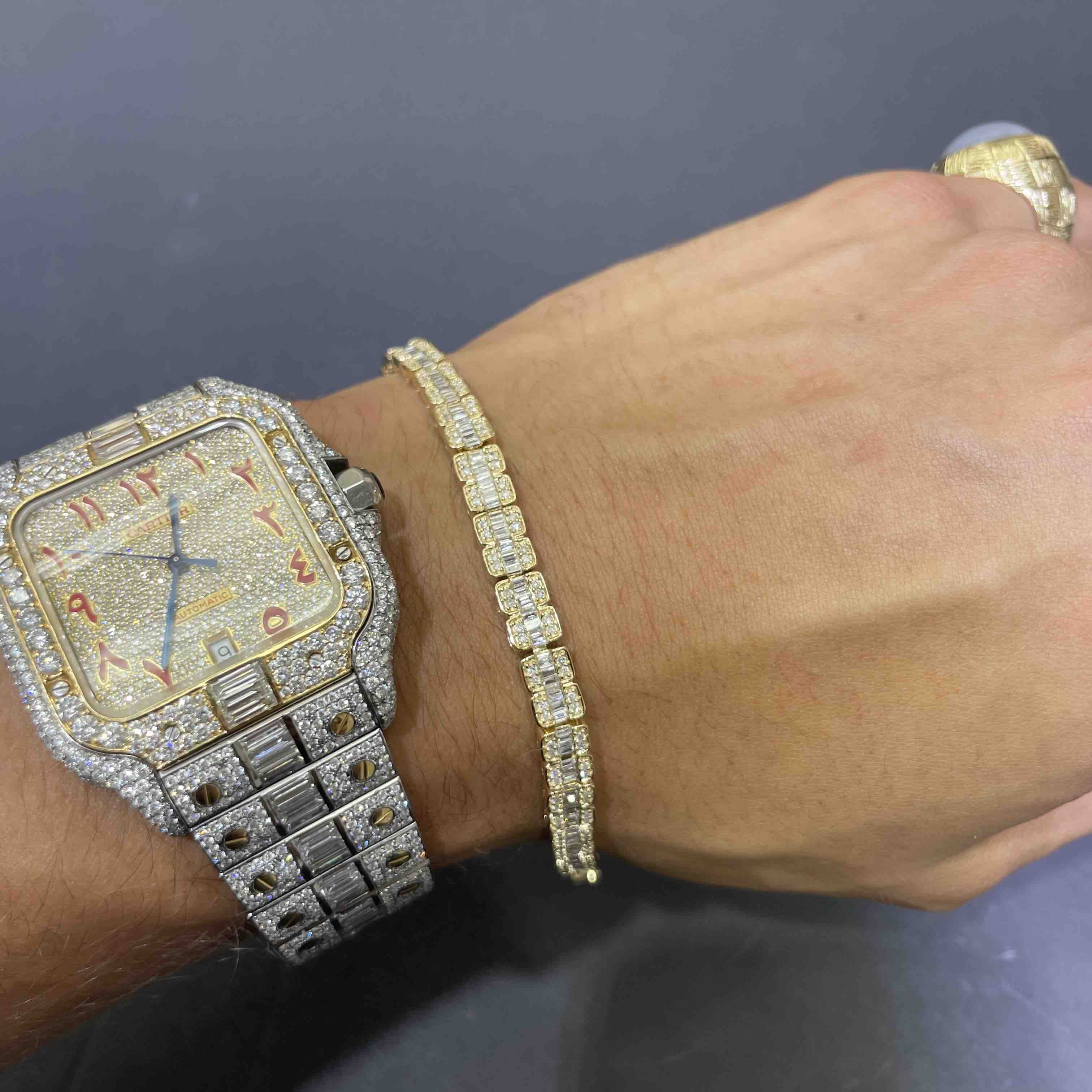 diamond baguette bracelet