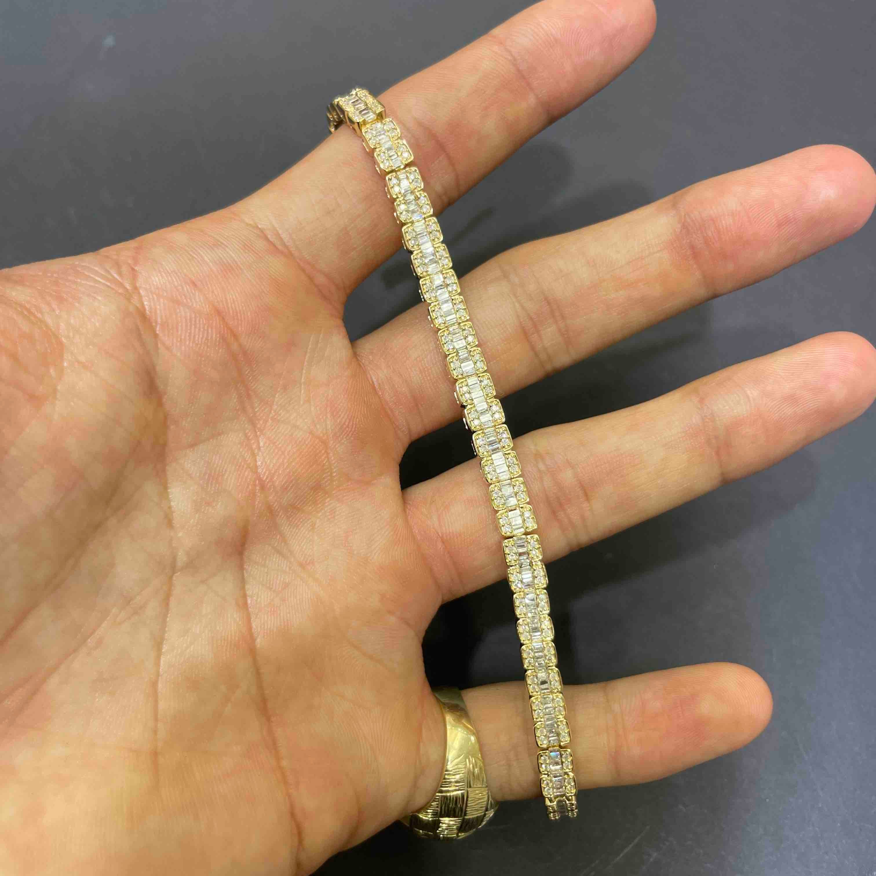 diamond baguette bracelet