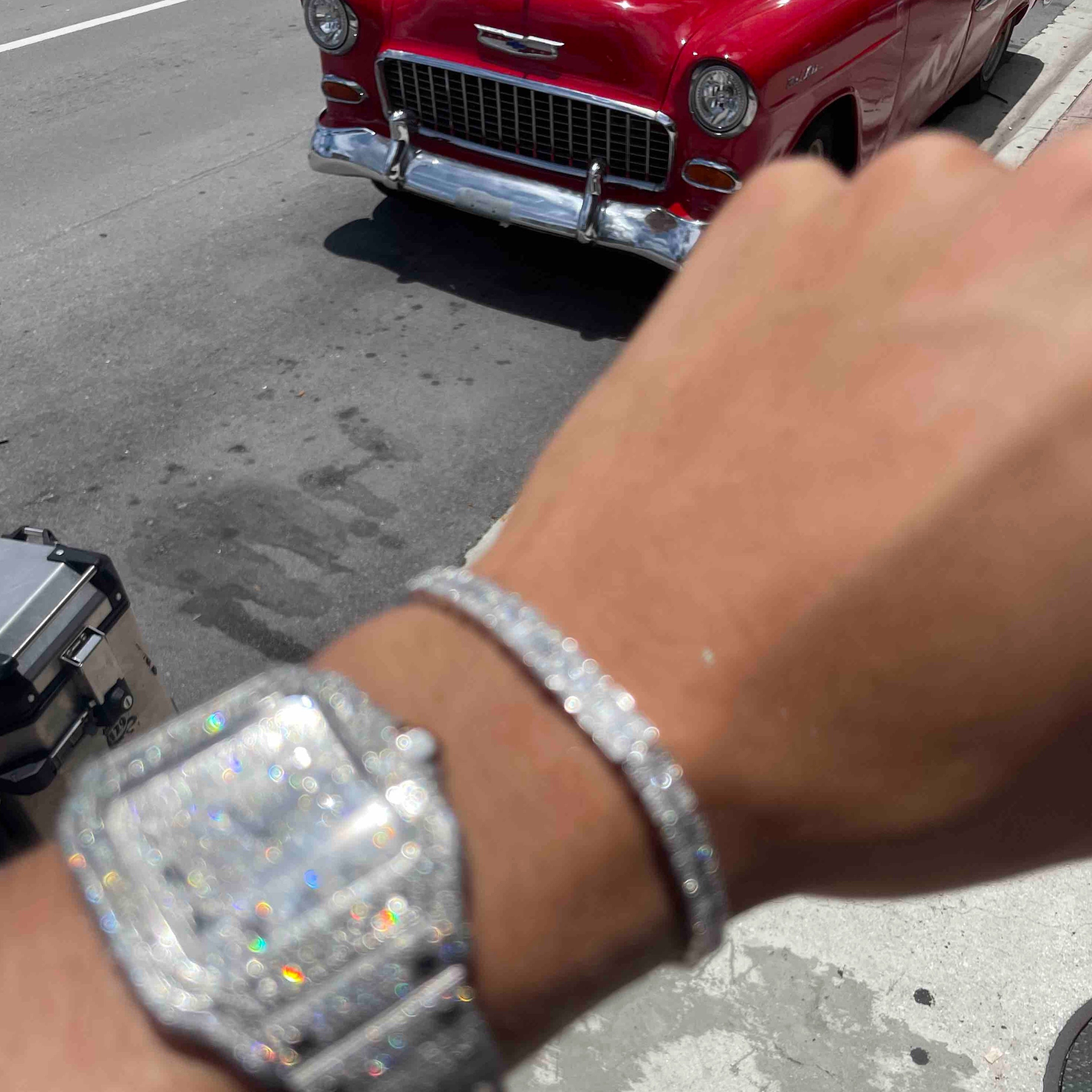 iced out cartier watch
