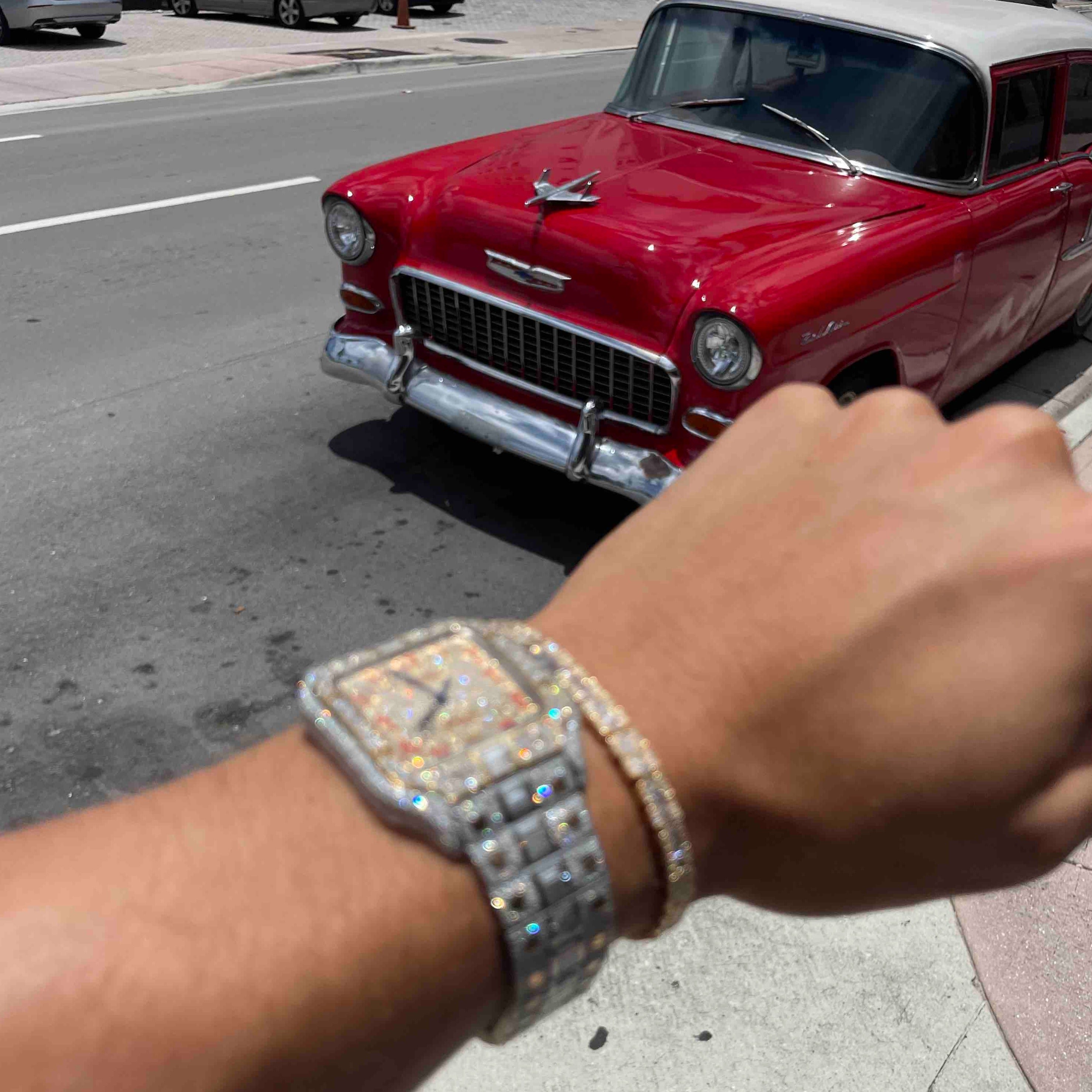 diamond baguette bracelet