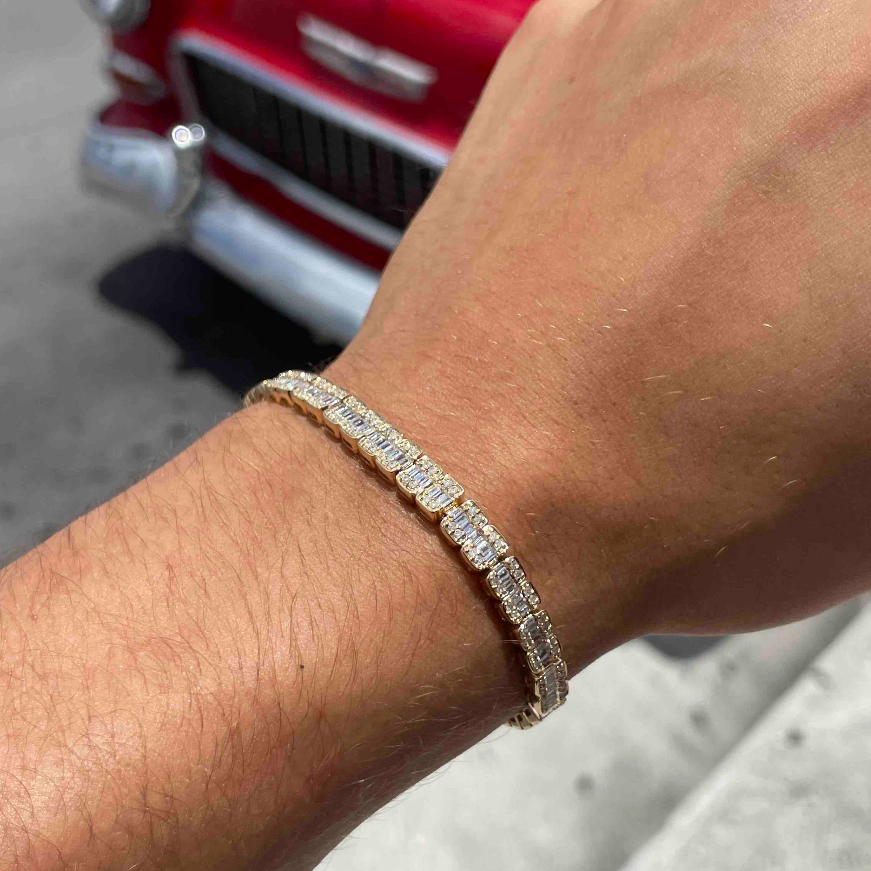 diamond baguette bracelet