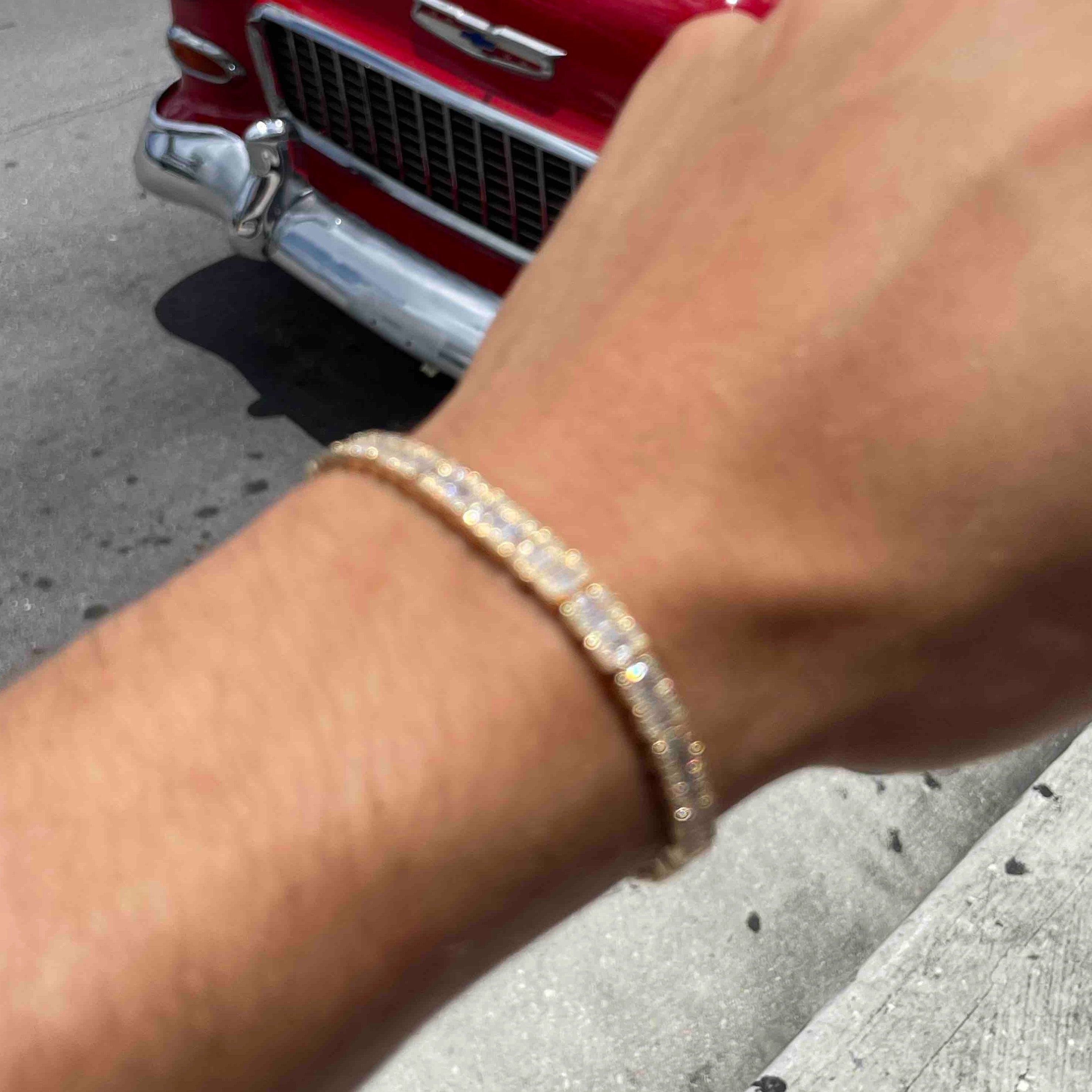 diamond baguette bracelet