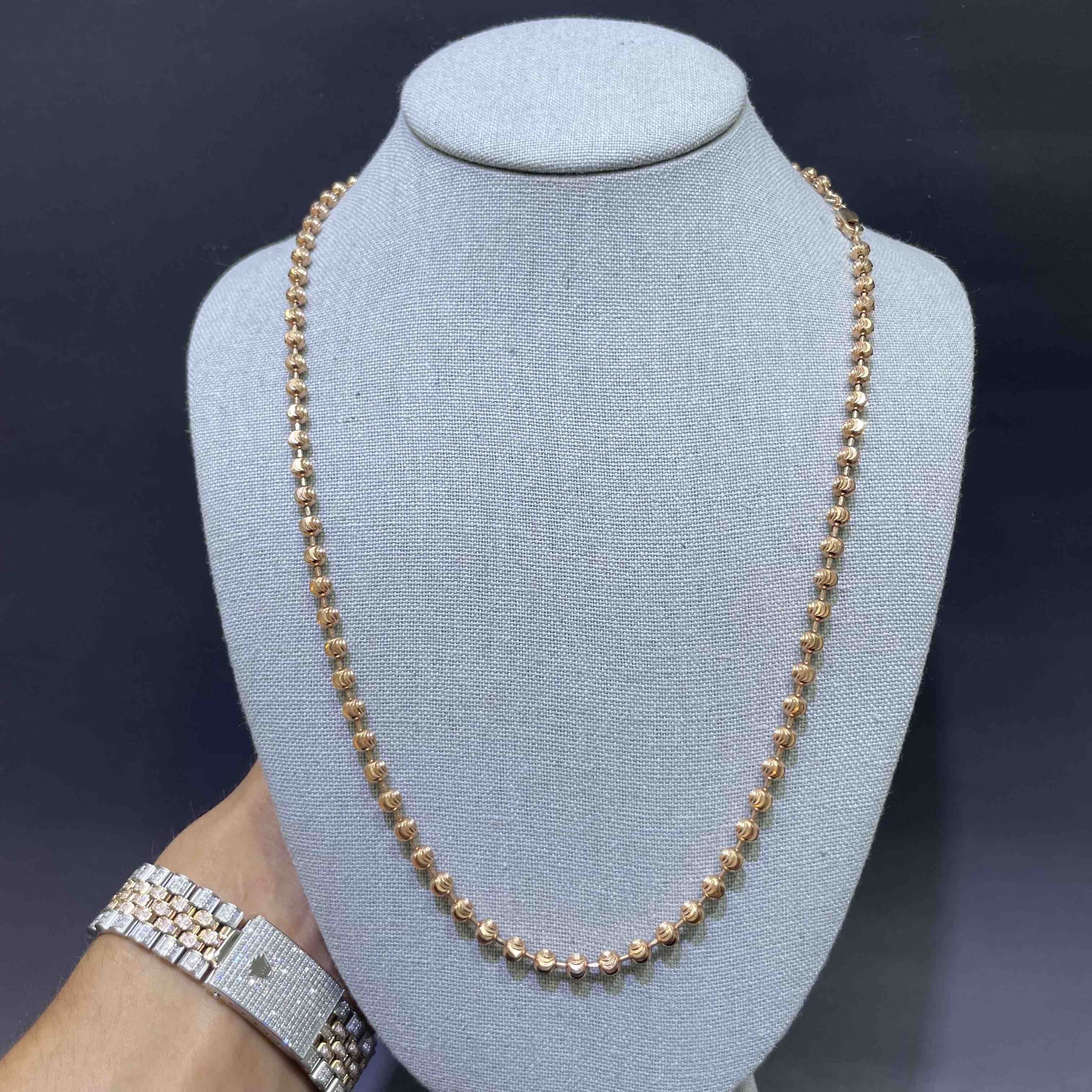 Rose Gold Ball Chain 10k