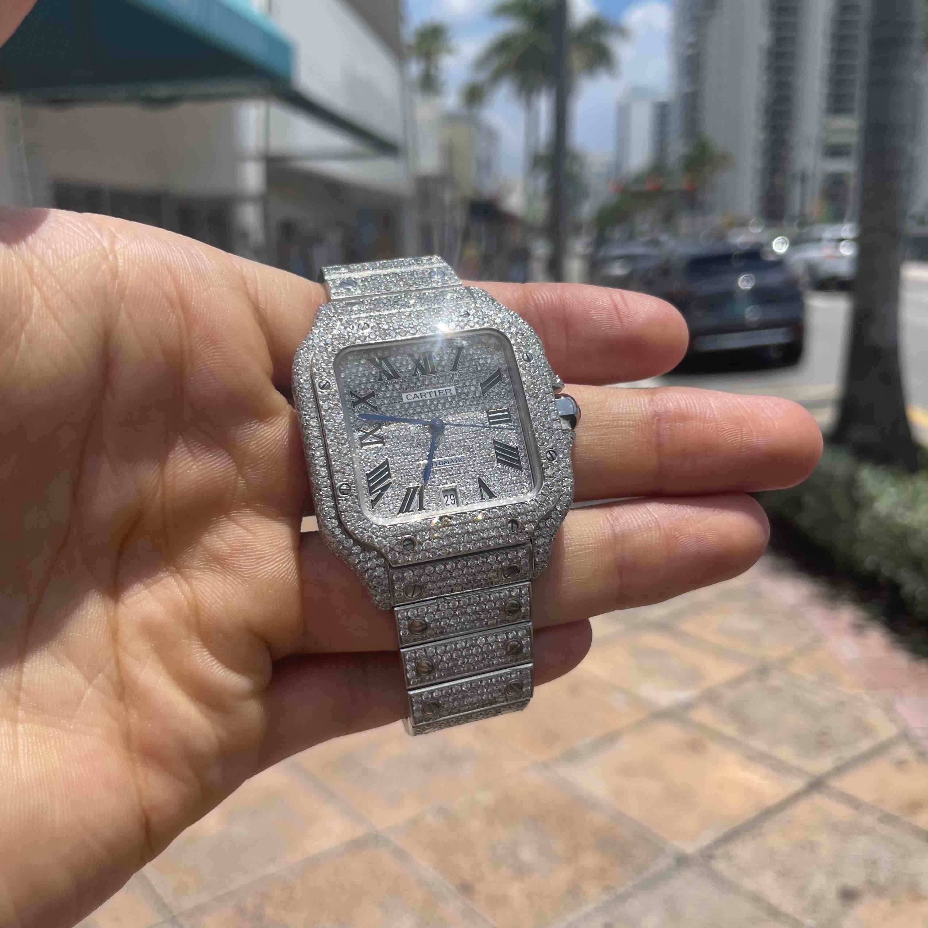 Bust Down Cartier Watch