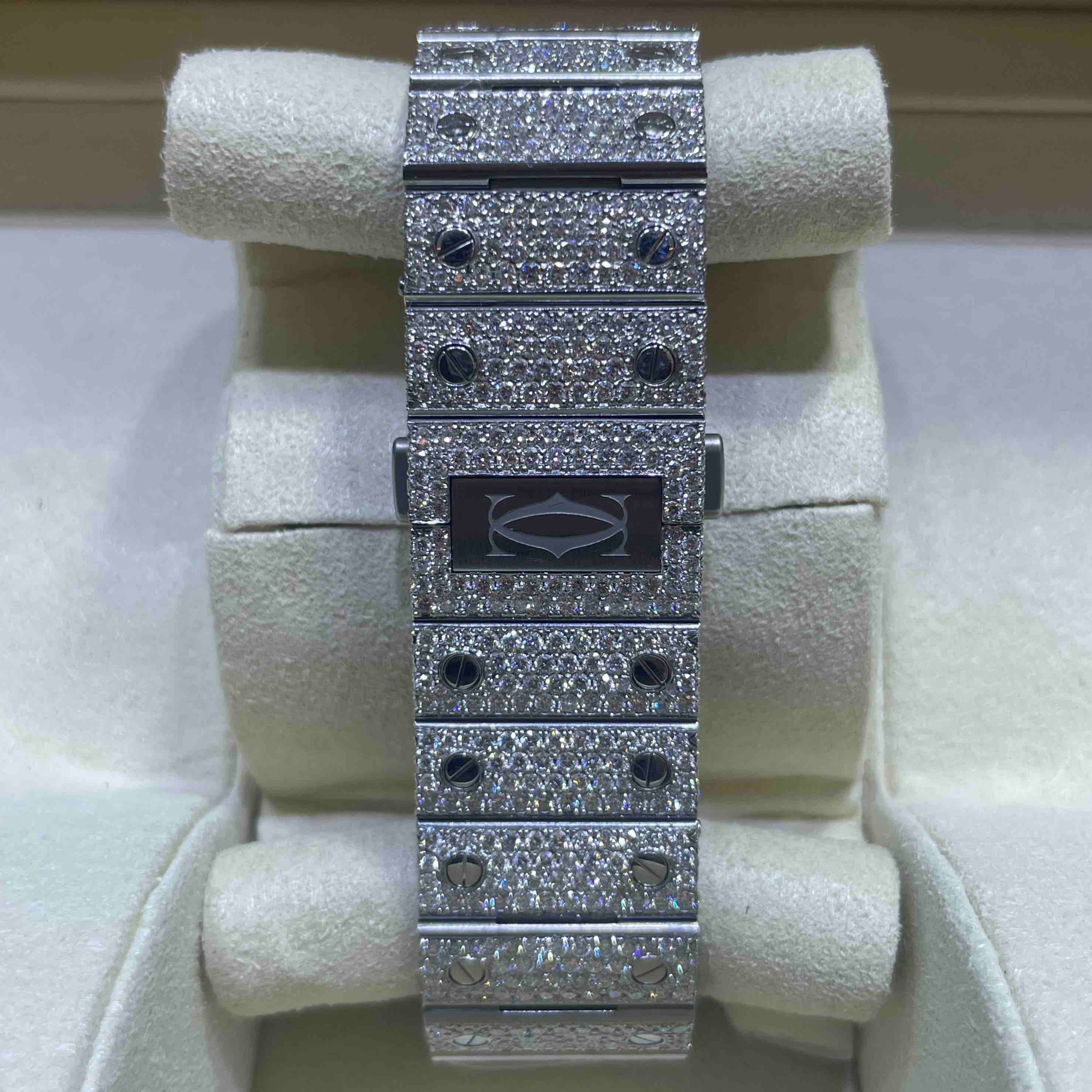 iced out cartier watch