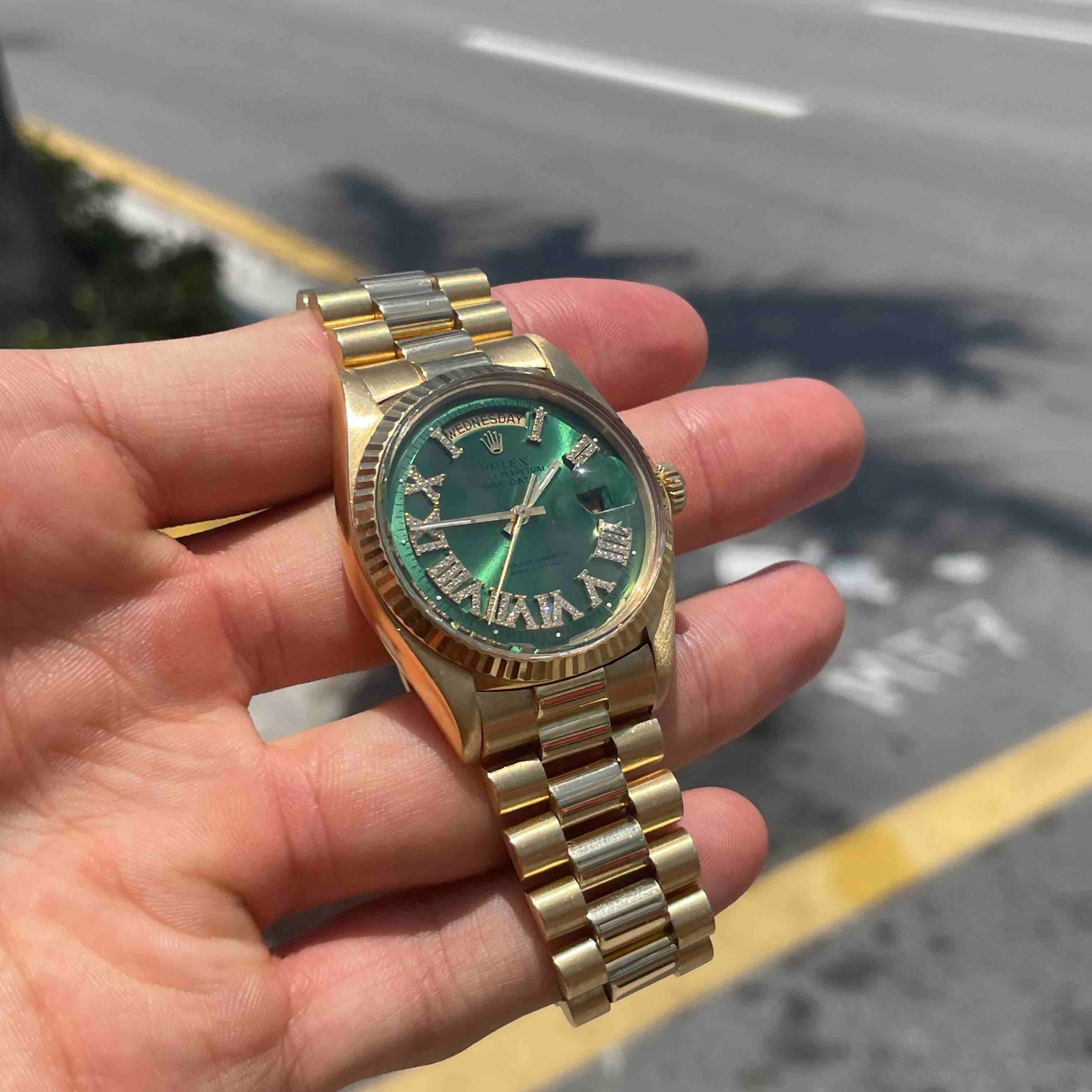 rolex presidential green