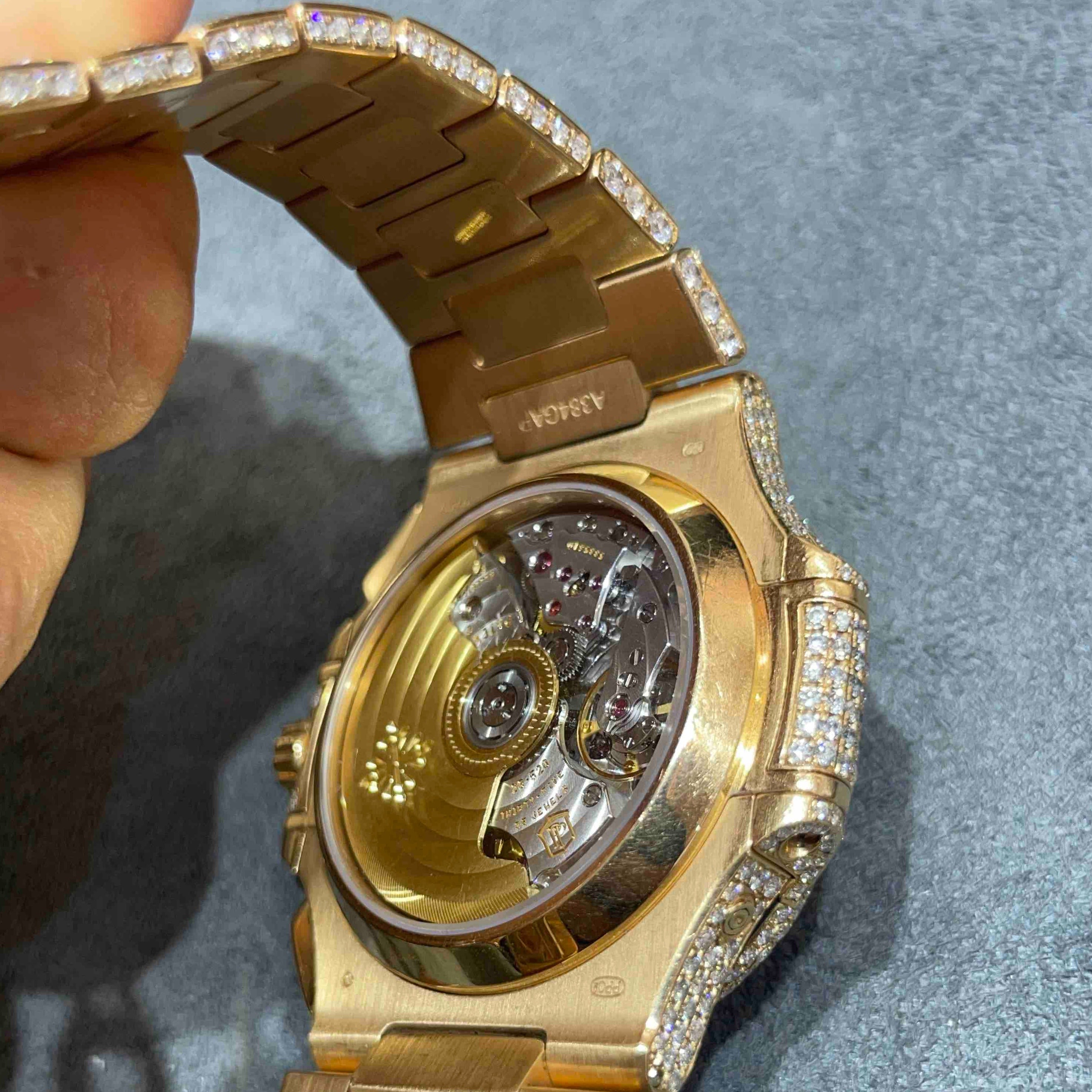 Iced Out 41mm Patek Philippe Nautilus