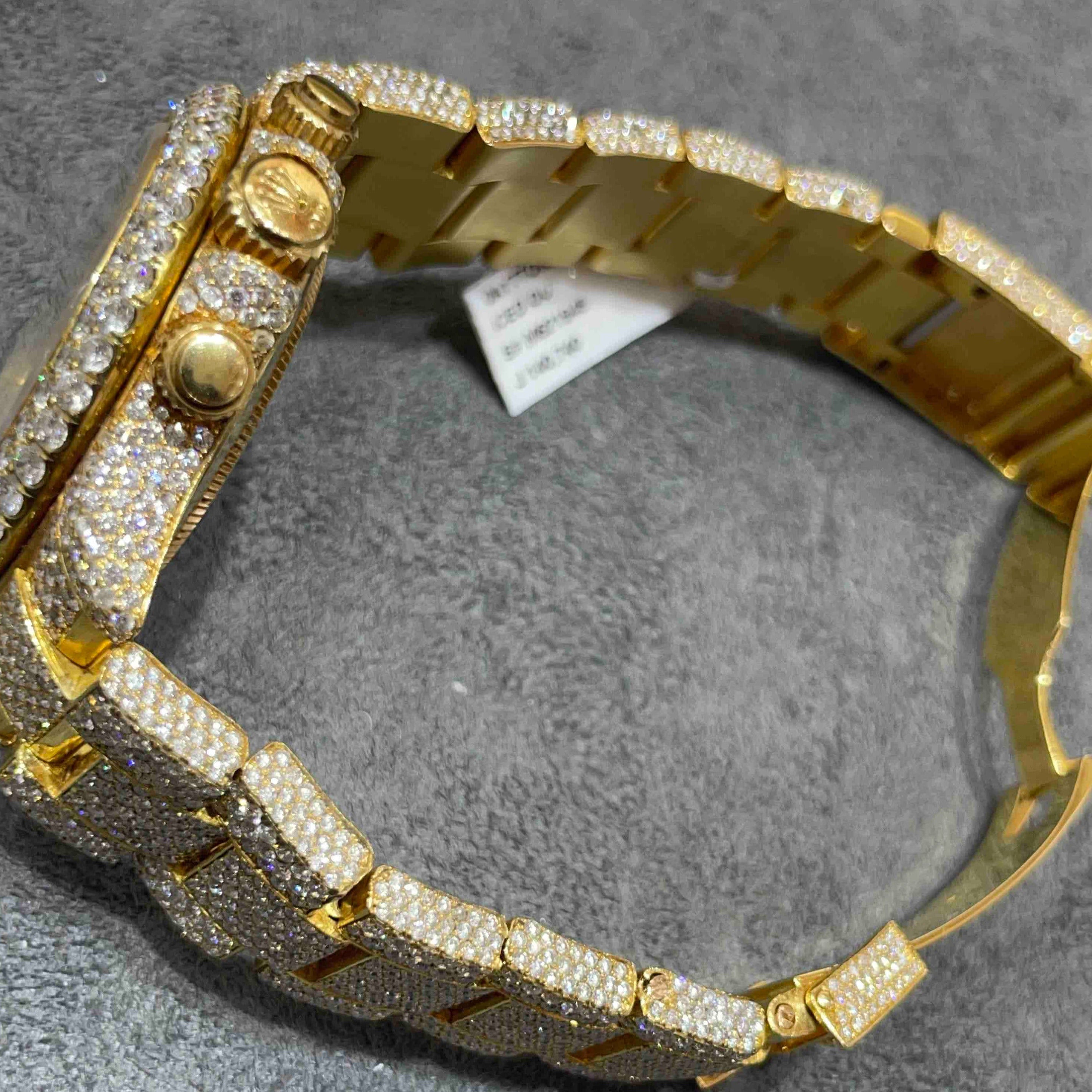 40MM Yellow Rolex Daytona Iced Out - RDP Jewelry Miami