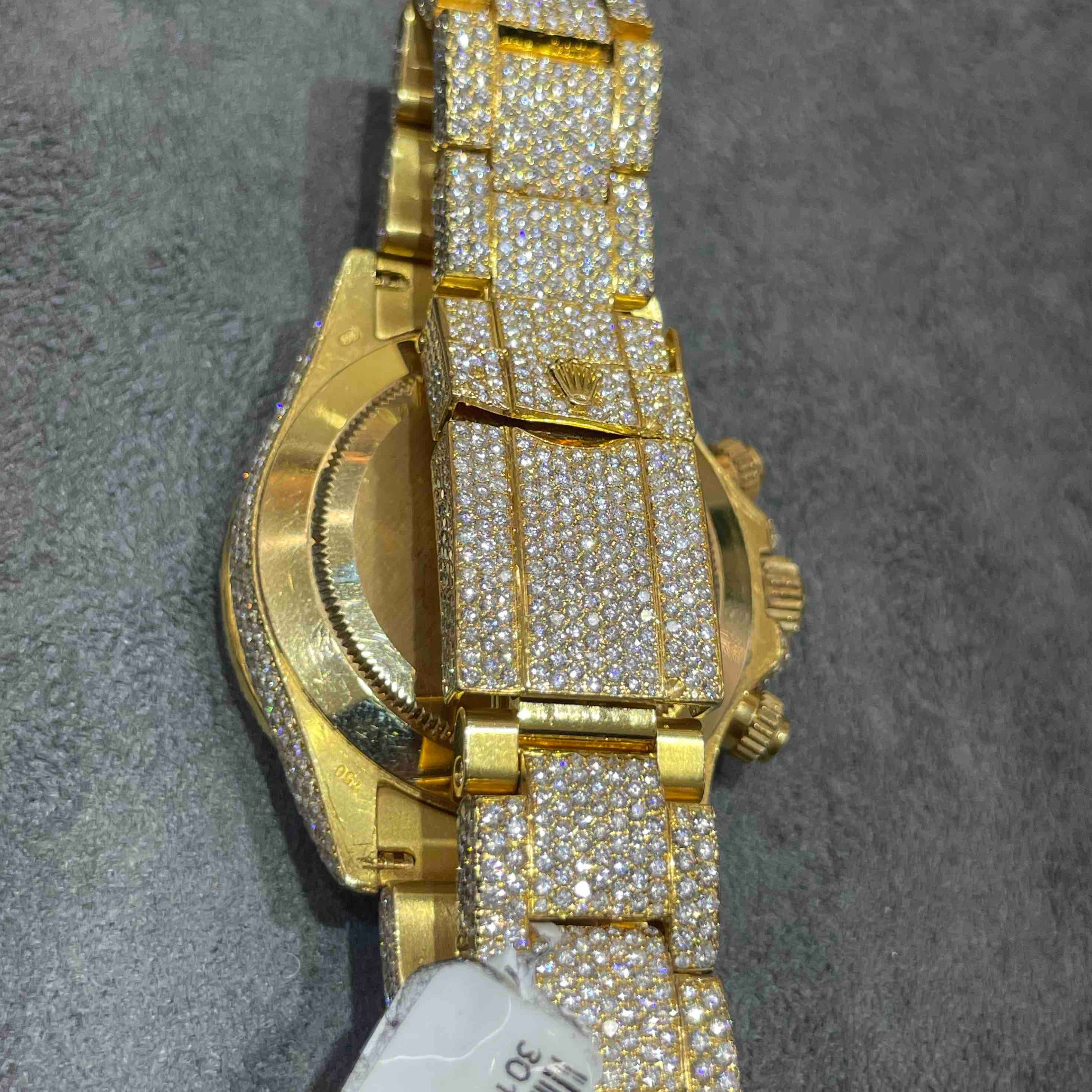 40MM Yellow Rolex Daytona Iced Out - RDP Jewelry Miami