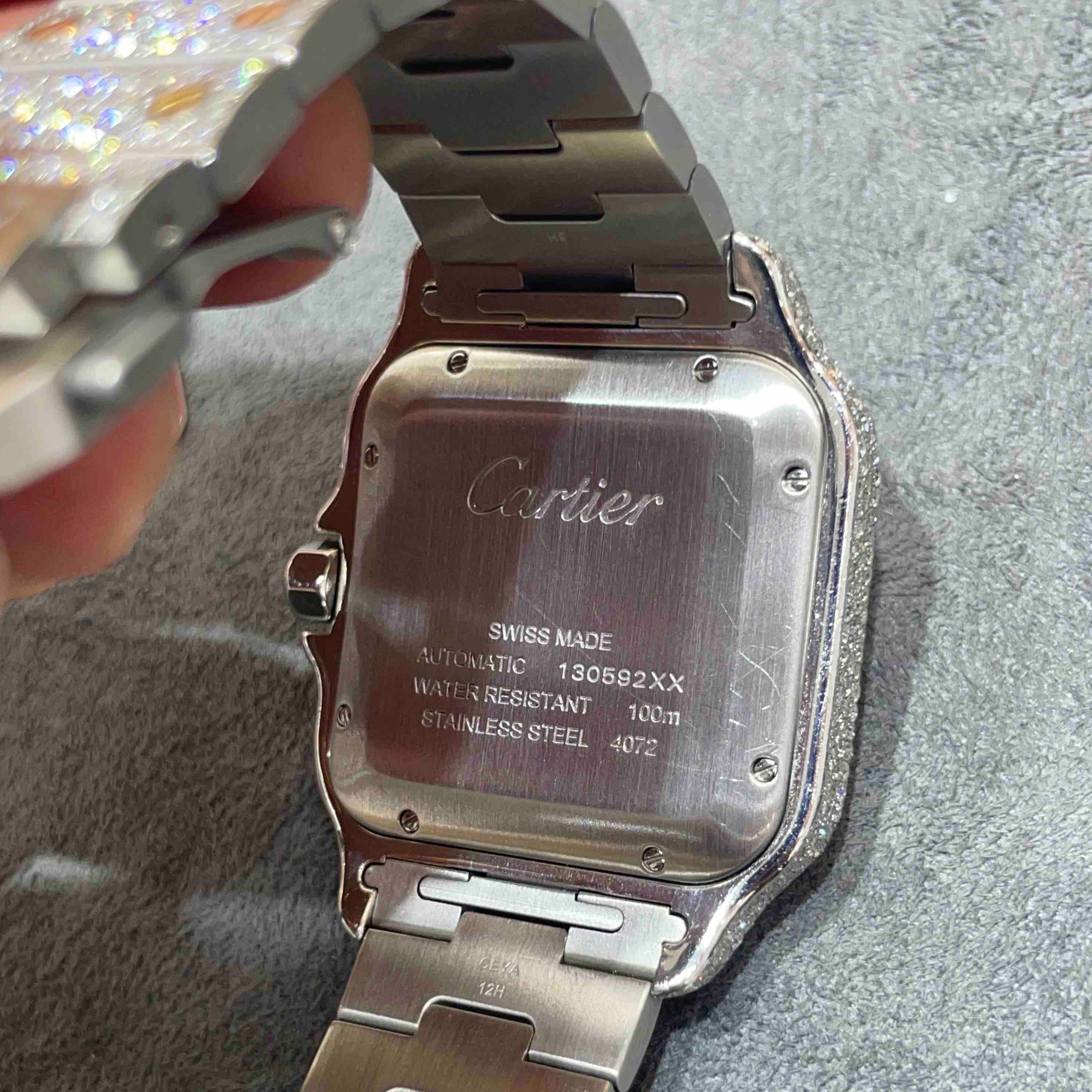 Iced Out Cartier Watch
