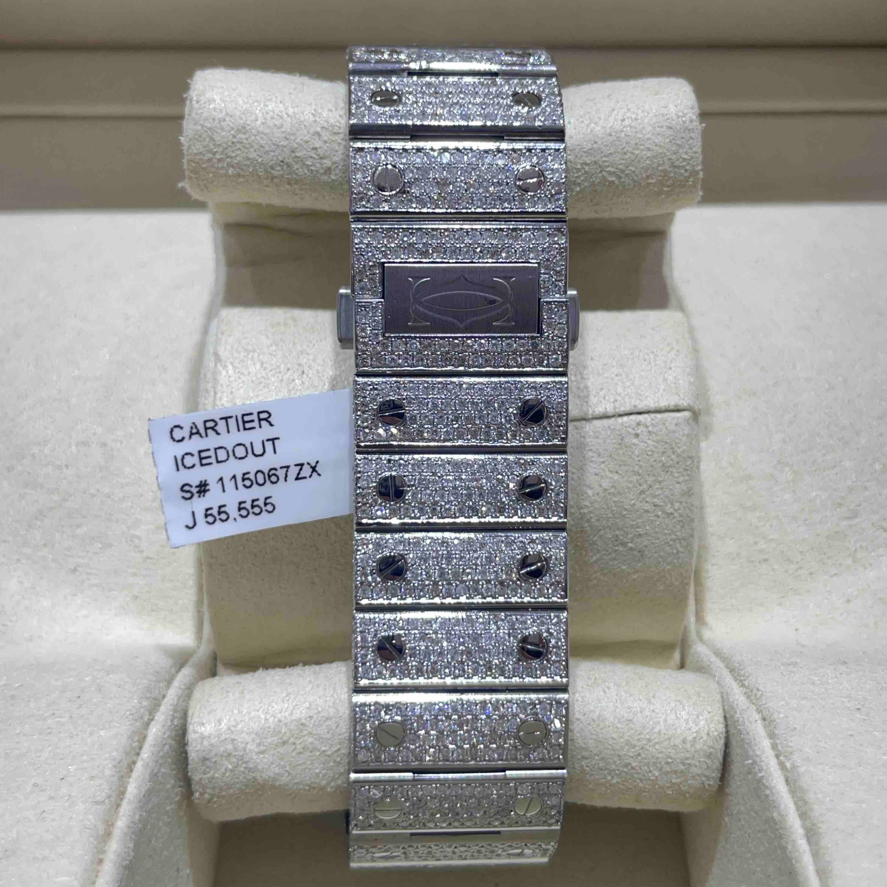 Iced Out Cartier Watch