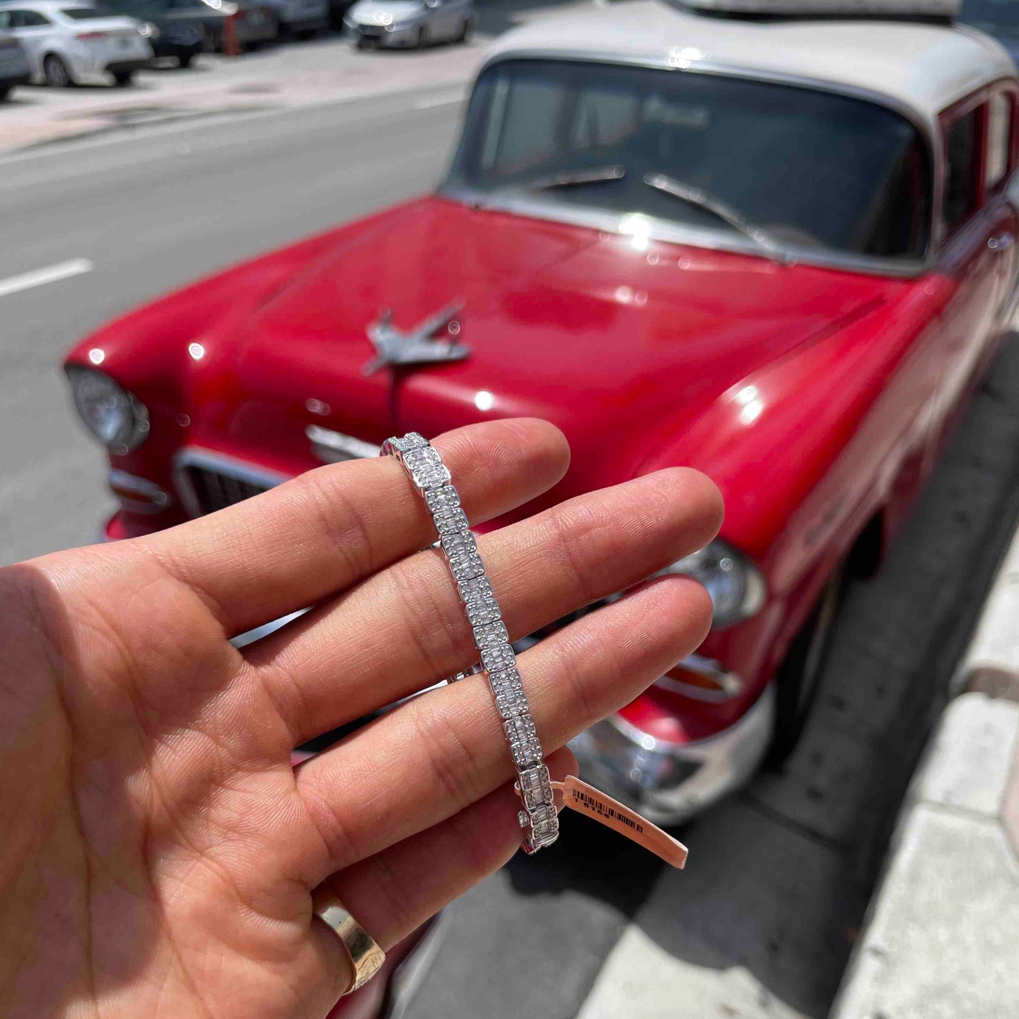 Diamond Baguette Bracelet 14k