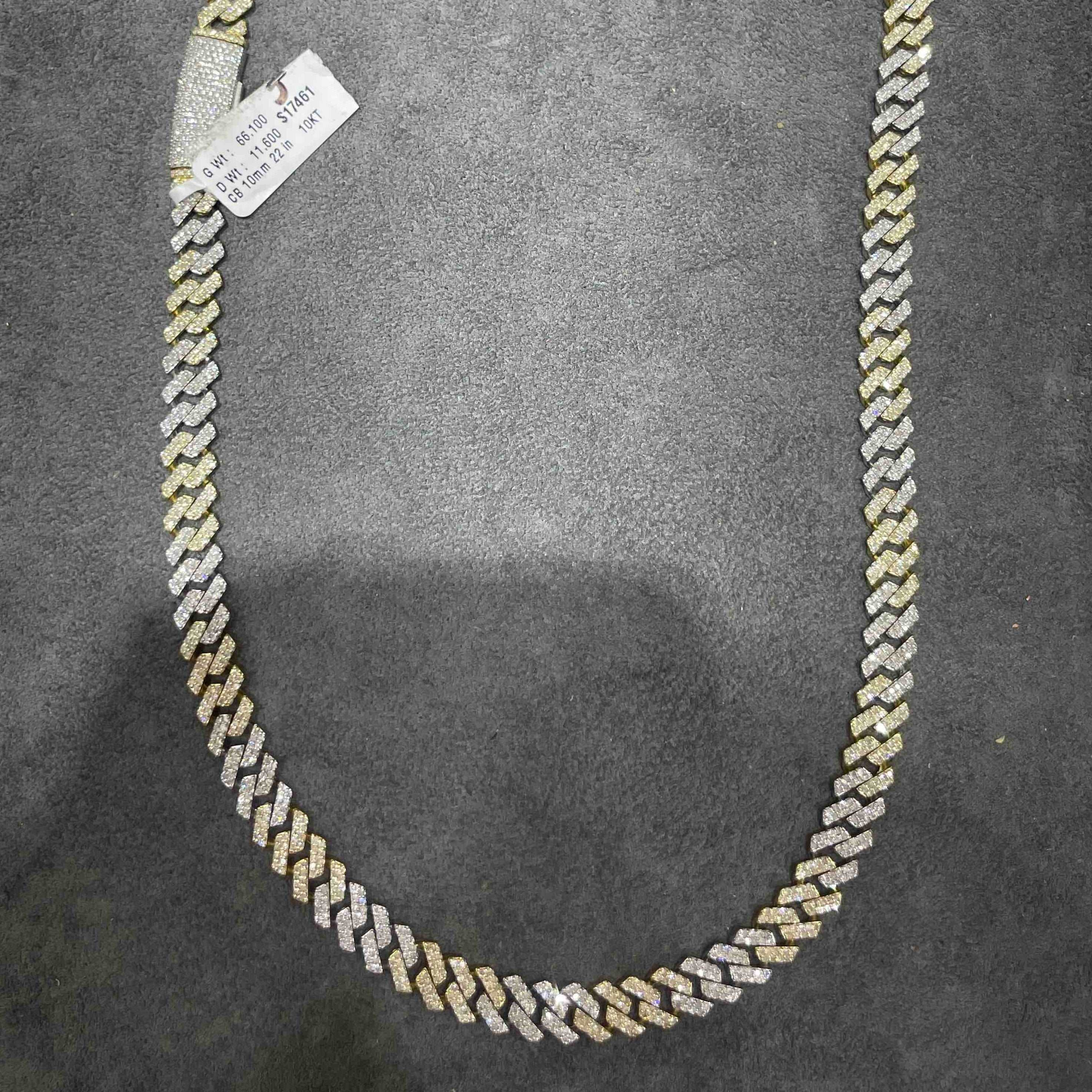 10k Two Tone Cuban Link Chain