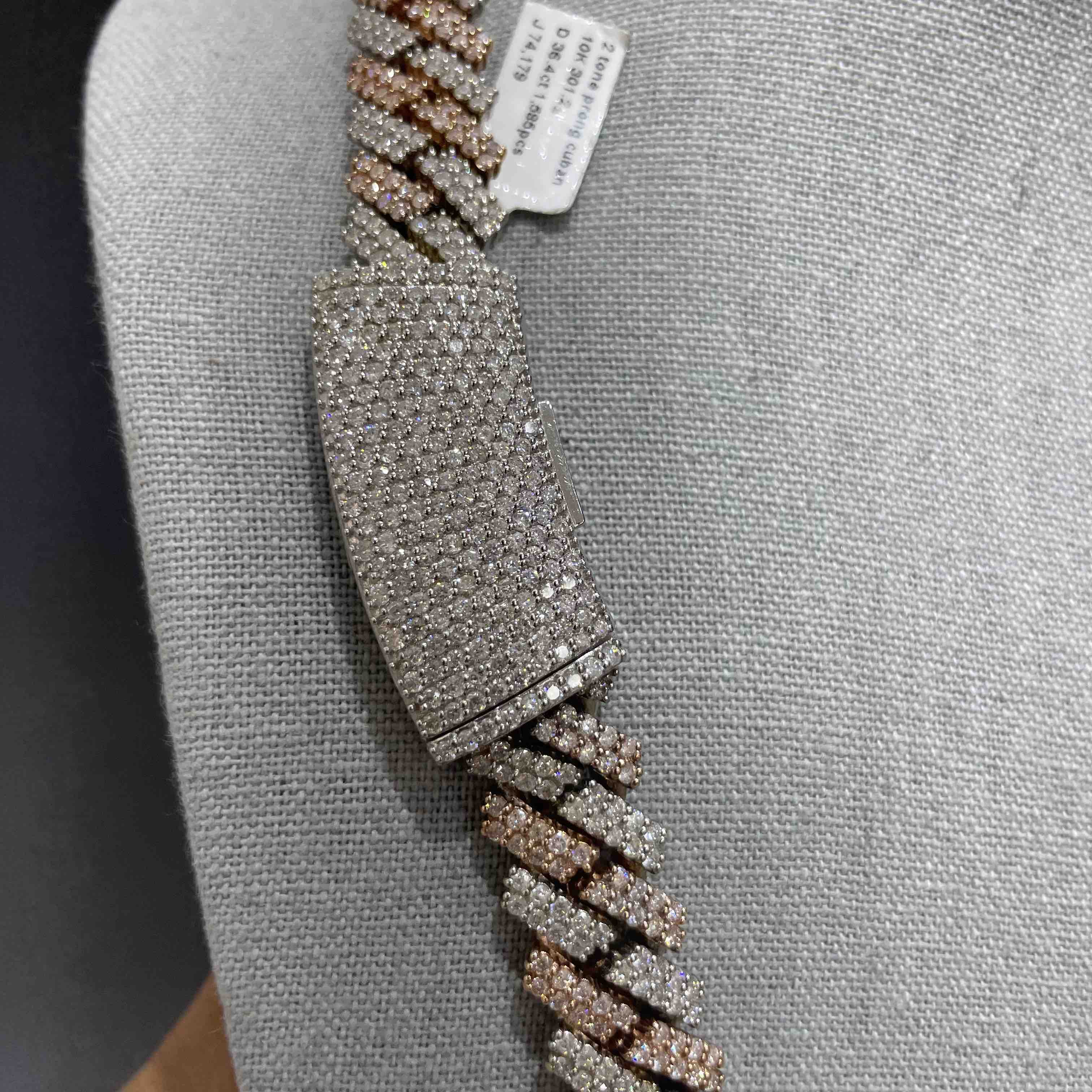 Bust Down Prong Cuban Chain