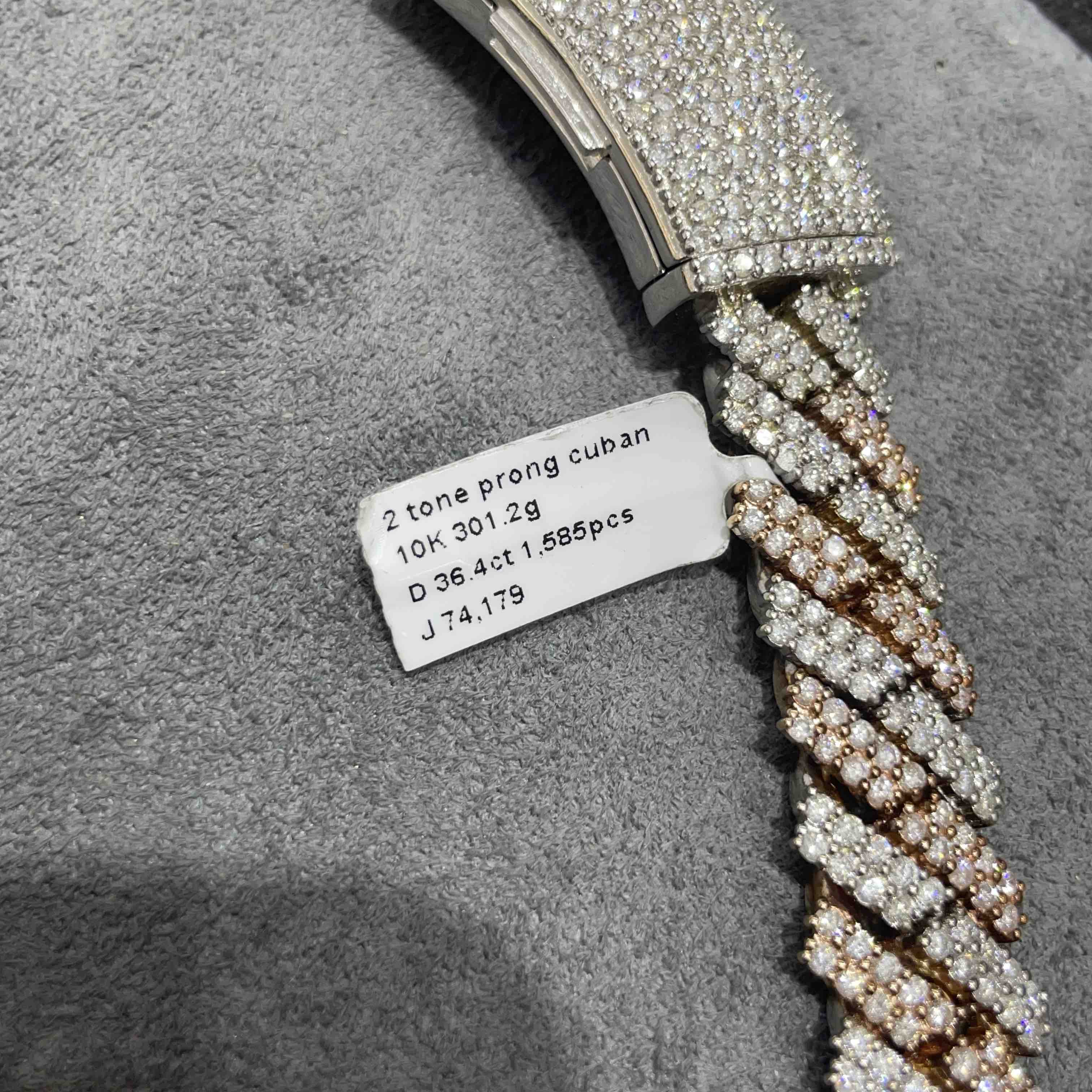 Bust Down Prong Cuban Chain