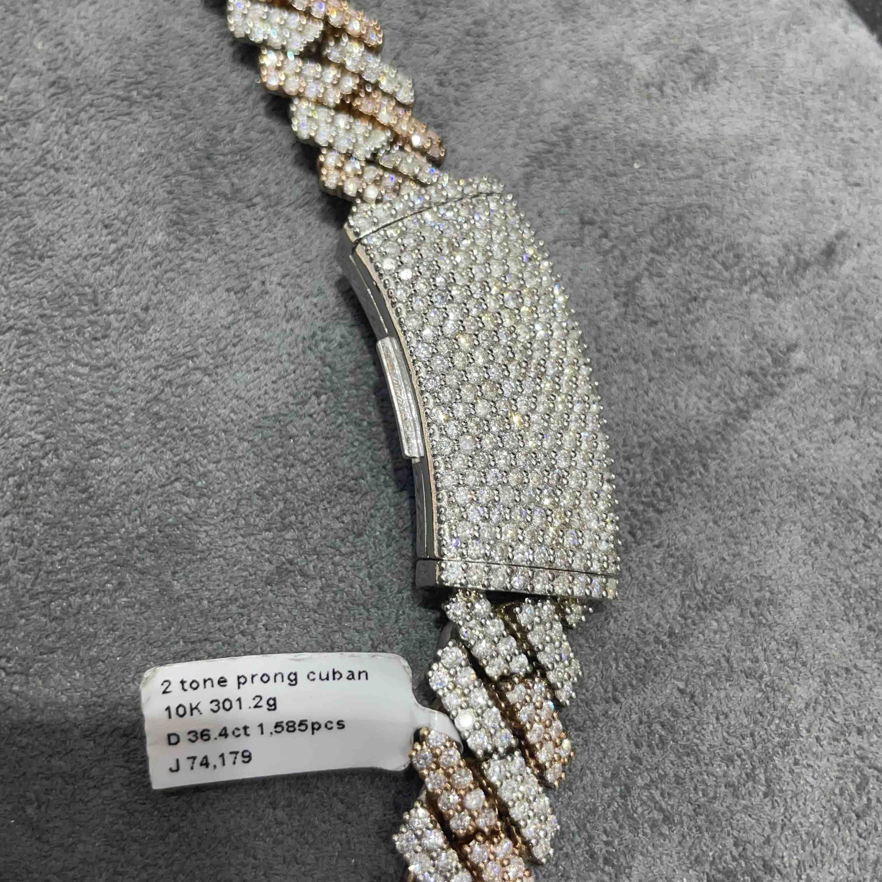 Bust Down Prong Cuban Chain