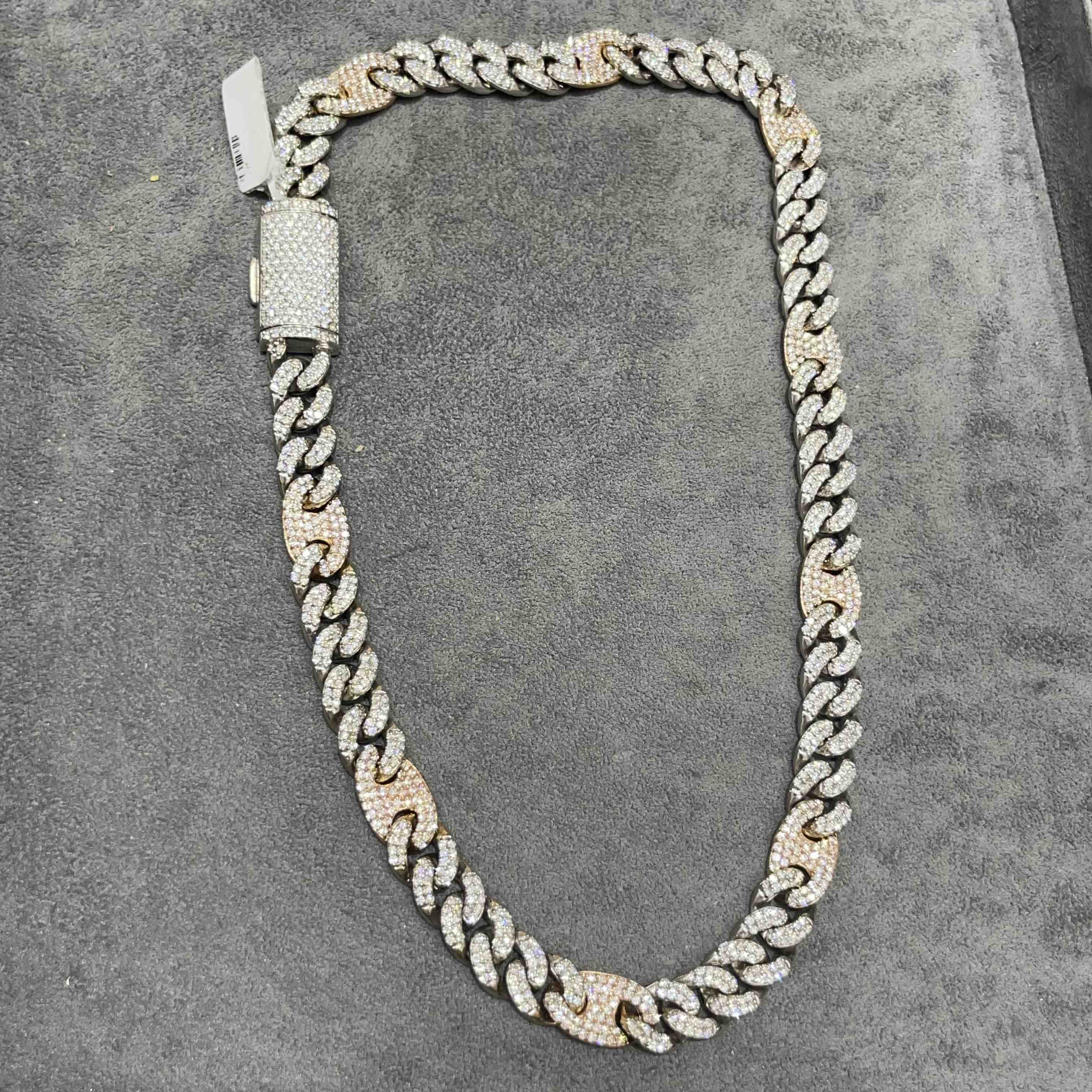 Bust Down Mariner Cuban Chain Rose 163 Grams